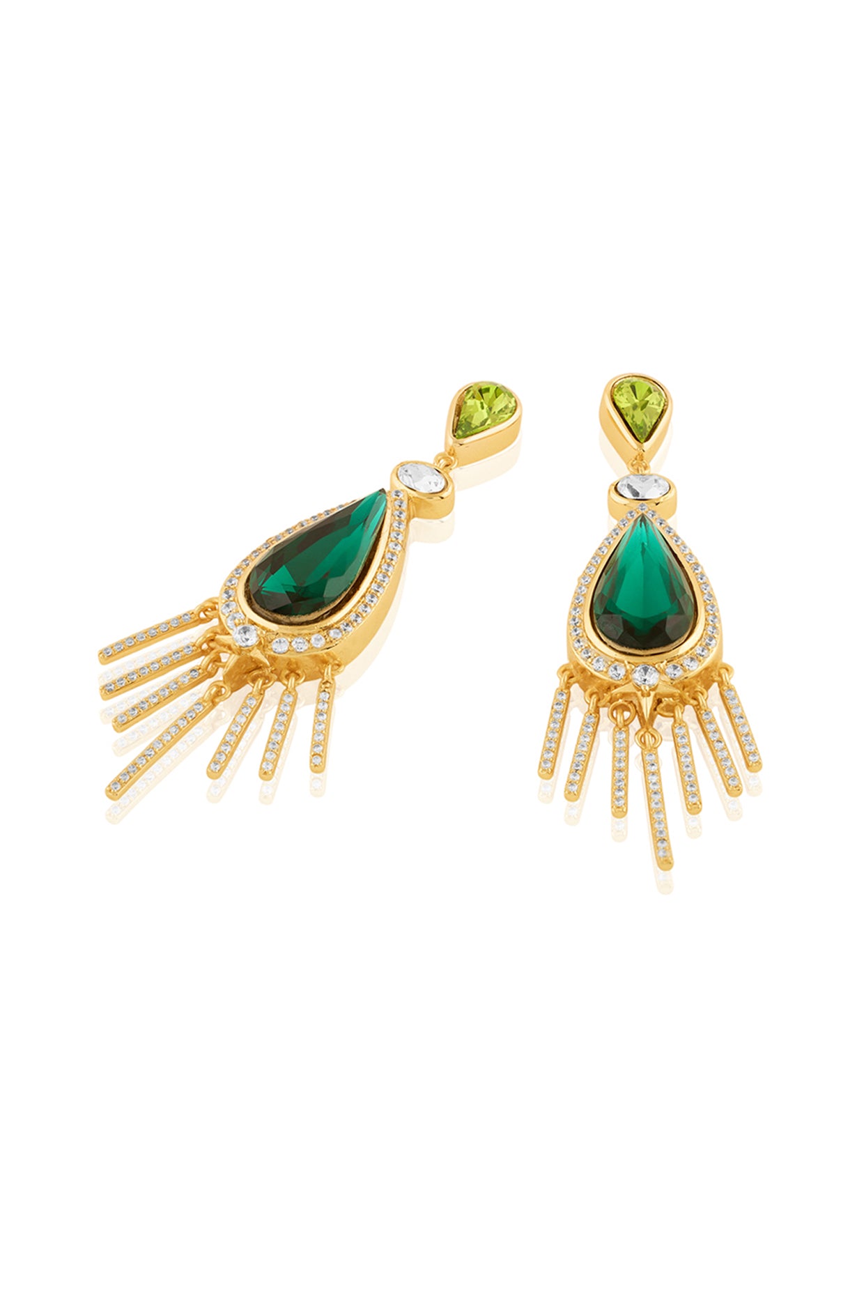Meekashi's Magic Drop Danglers In 18Kt Gold Plated