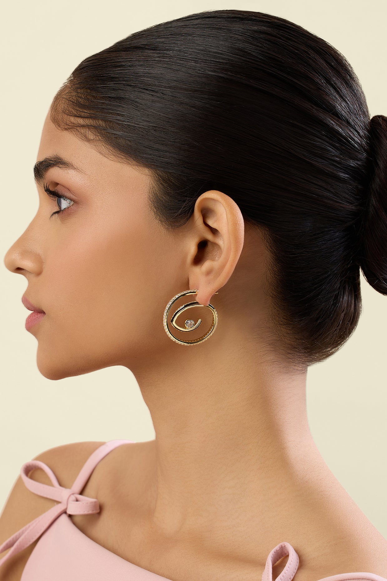 Phantasma Double Hoops In 18Kt Gold Plated