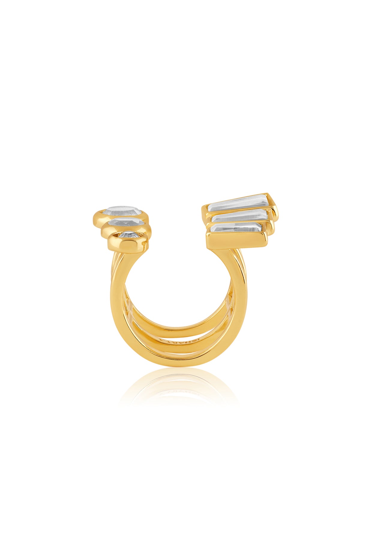 Ayaana Floral Cocktail Ring 18Kt Gold Plated