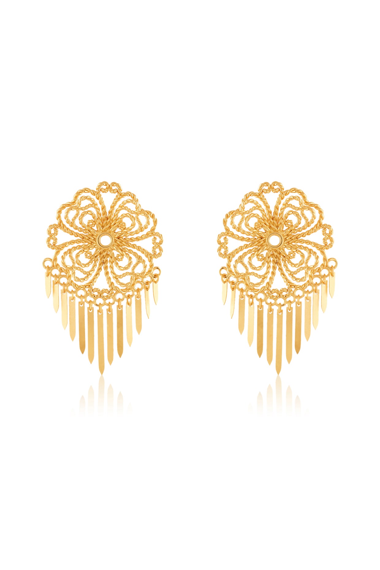 Mudejar Statement Earrings In 18Kt Gold Plated