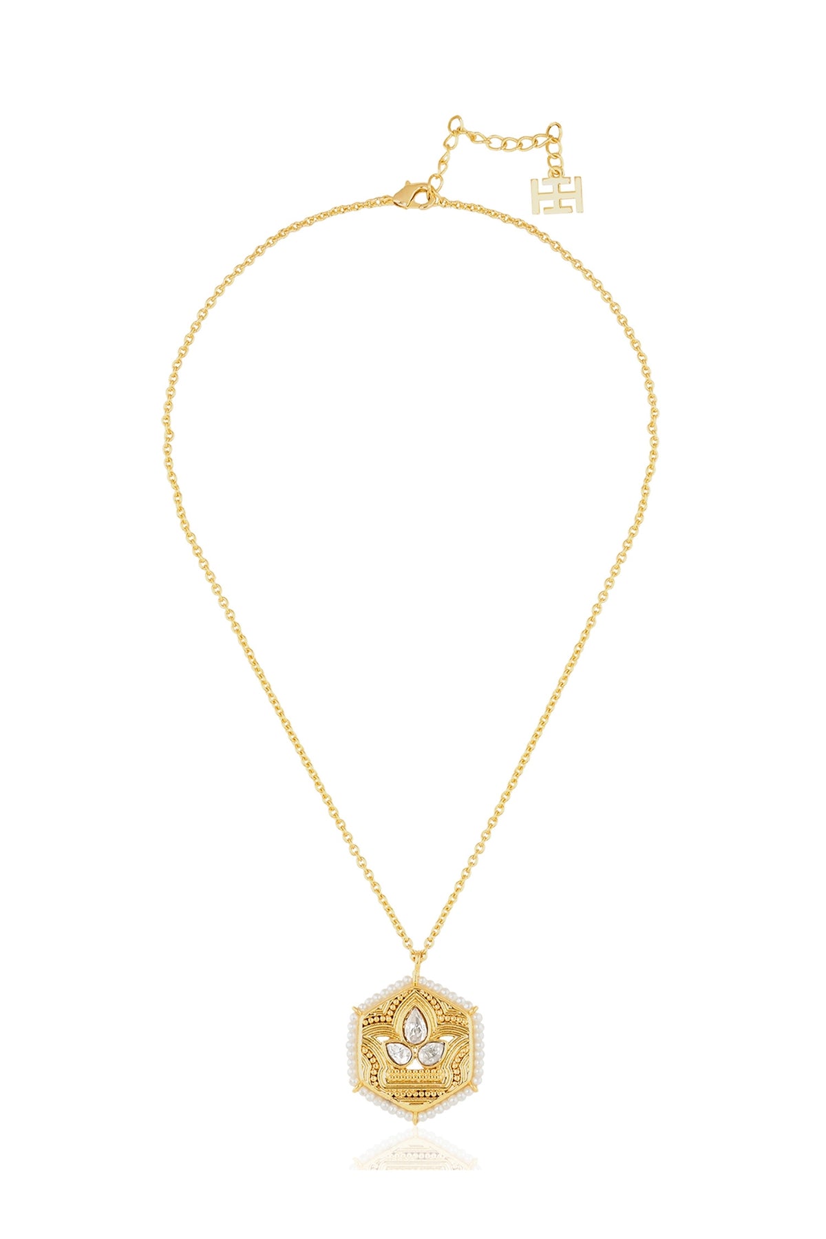 Polki Royal Seal Pendant Necklace