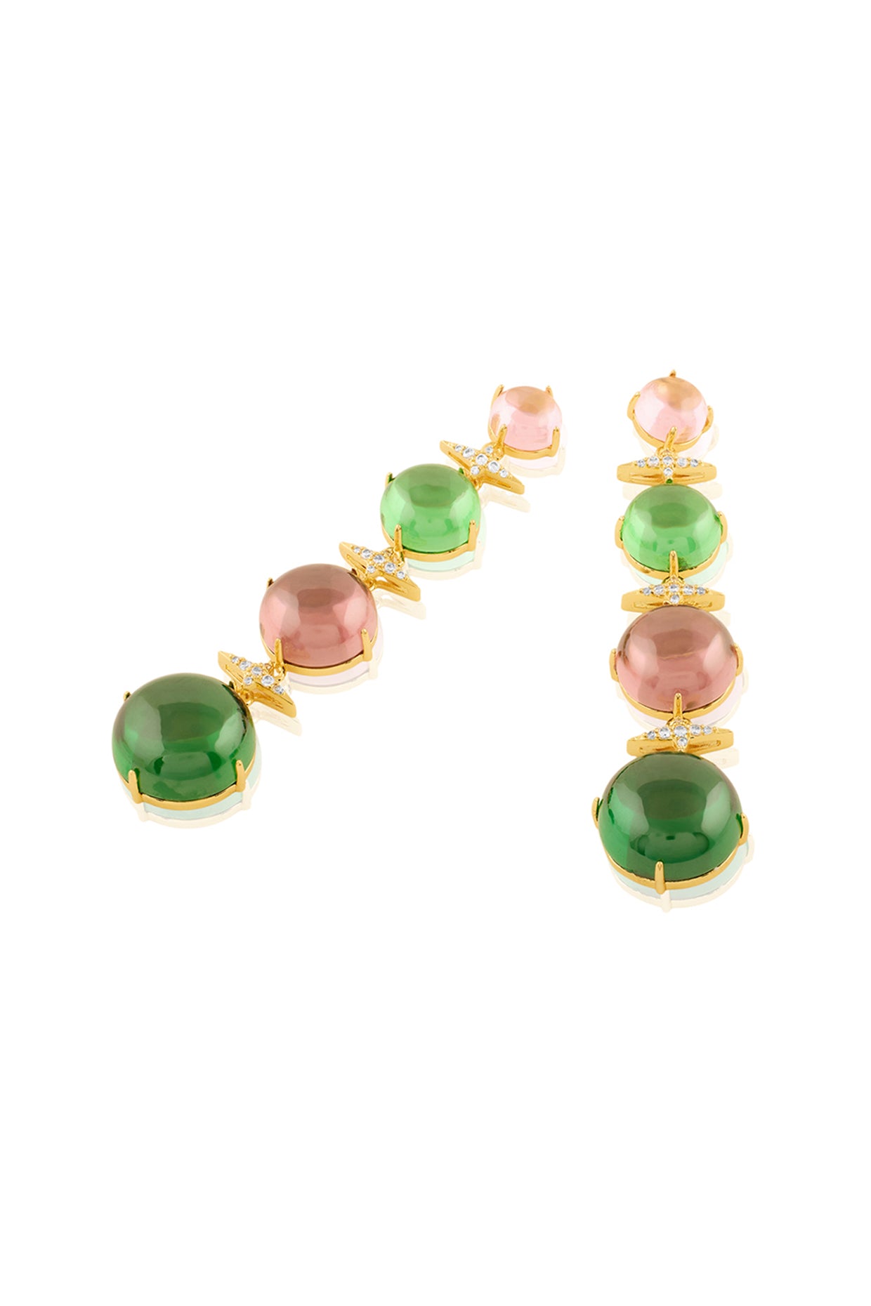 Orionis Long Earrings In 18Kt Gold Plated