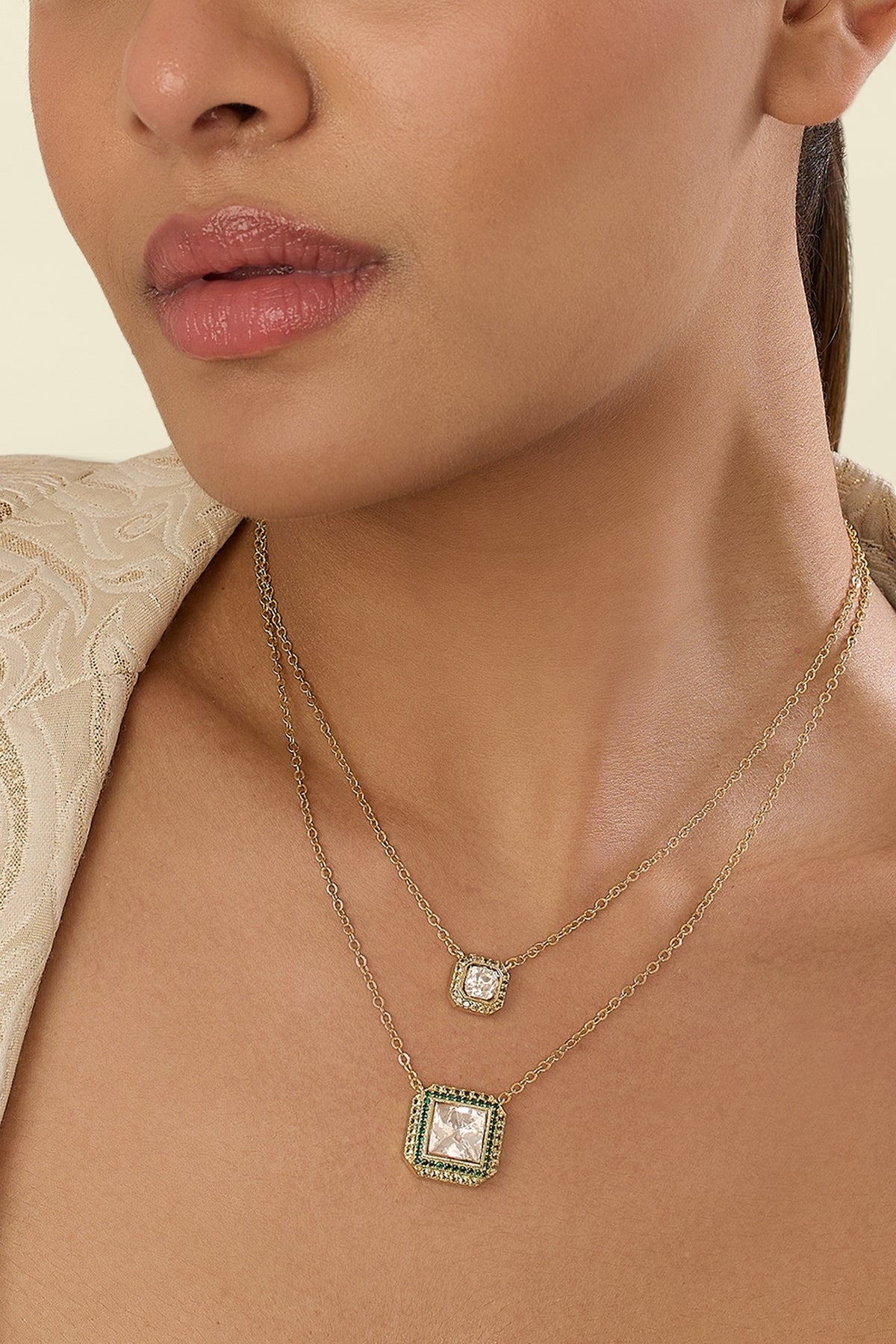 Polki Double Reign Layered Necklace