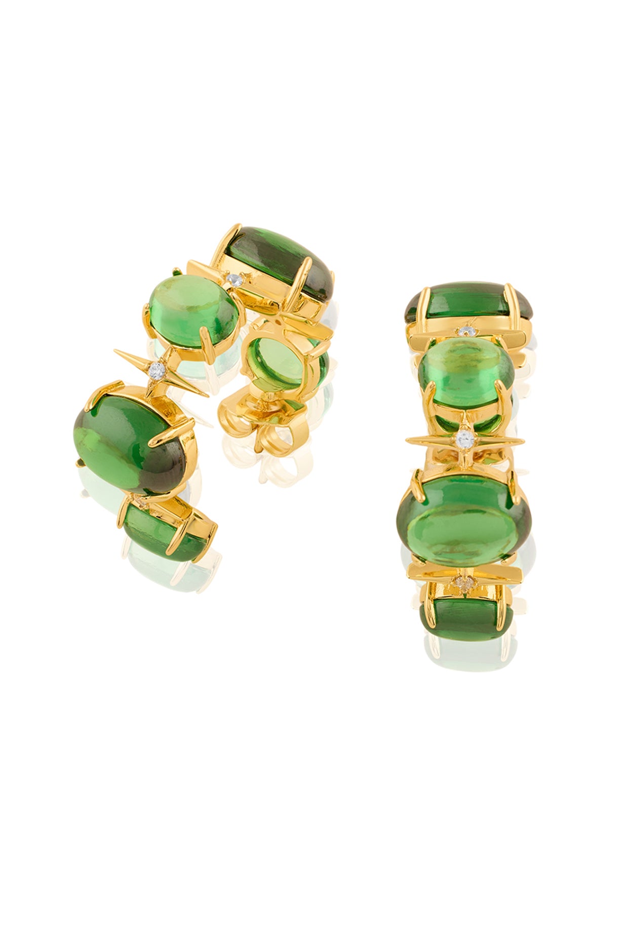 Shef's Spikes Hoops In 18Kt Gold Plated