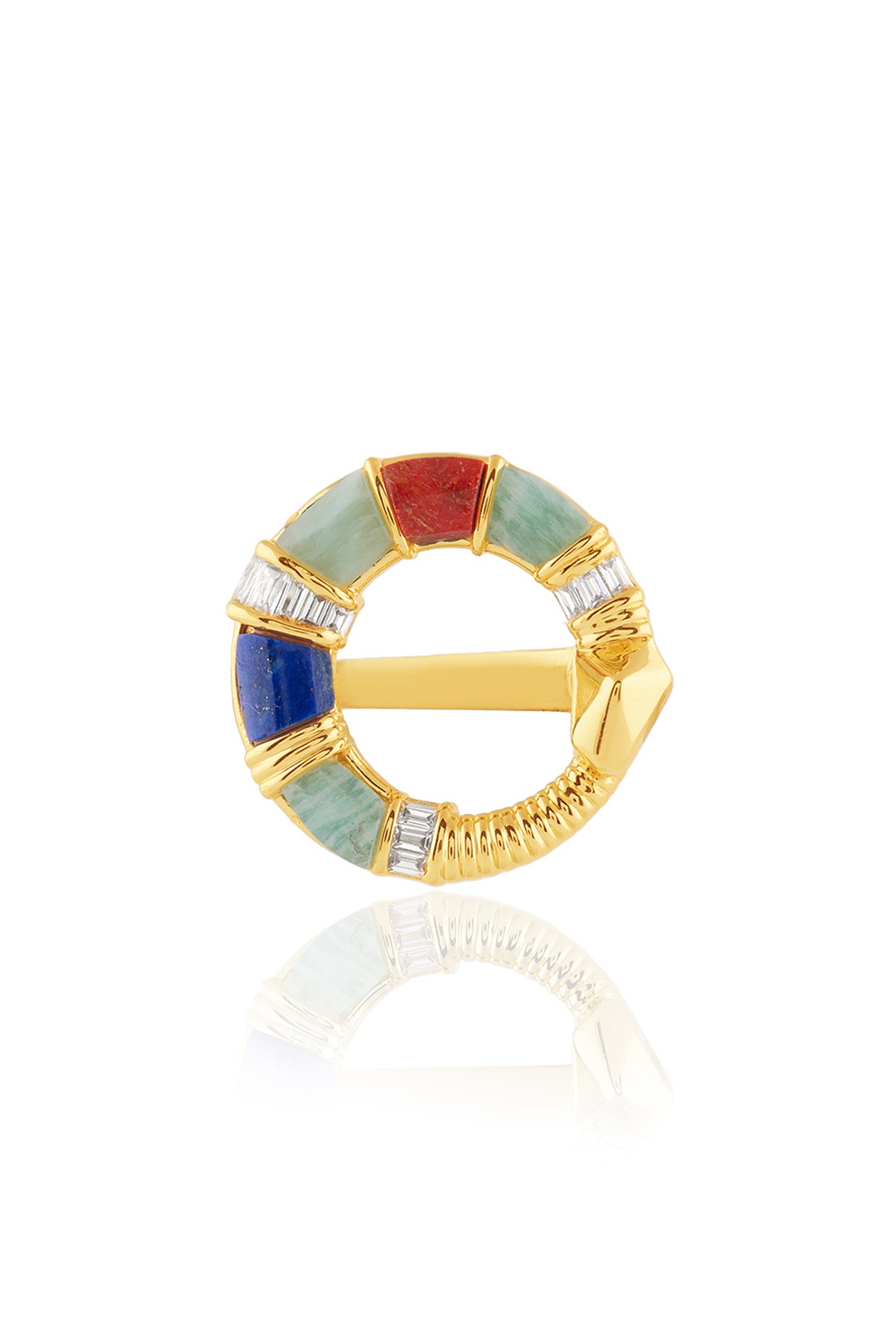 Divina Statement Ring 18kt Gold Plated