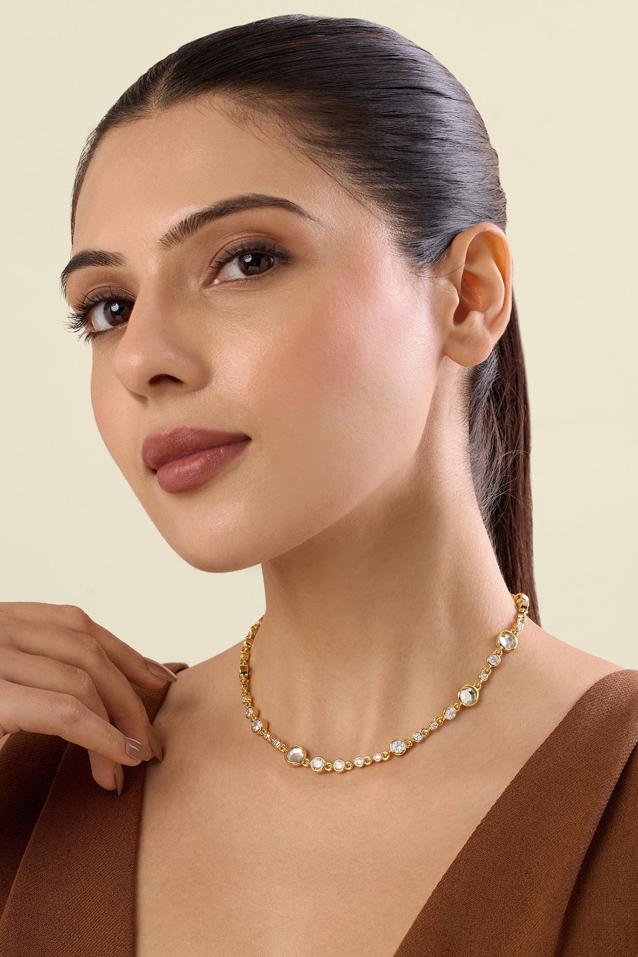 Dunham Link & Lock Necklace 18Kt Gold Plated