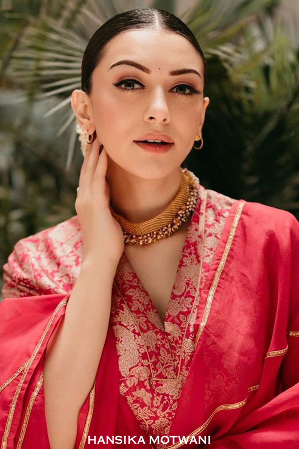 Gold Toned Mesh Necklace With Pearl & Ghungroo ,Worn by Kriti Sanon and Niharika Konidela, Hansika Motwani