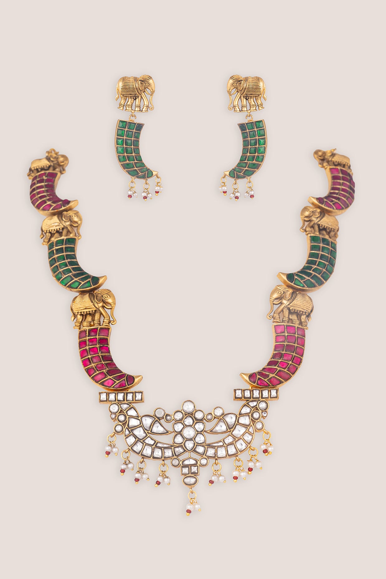 Arohi Multicolor Kundan Long Set