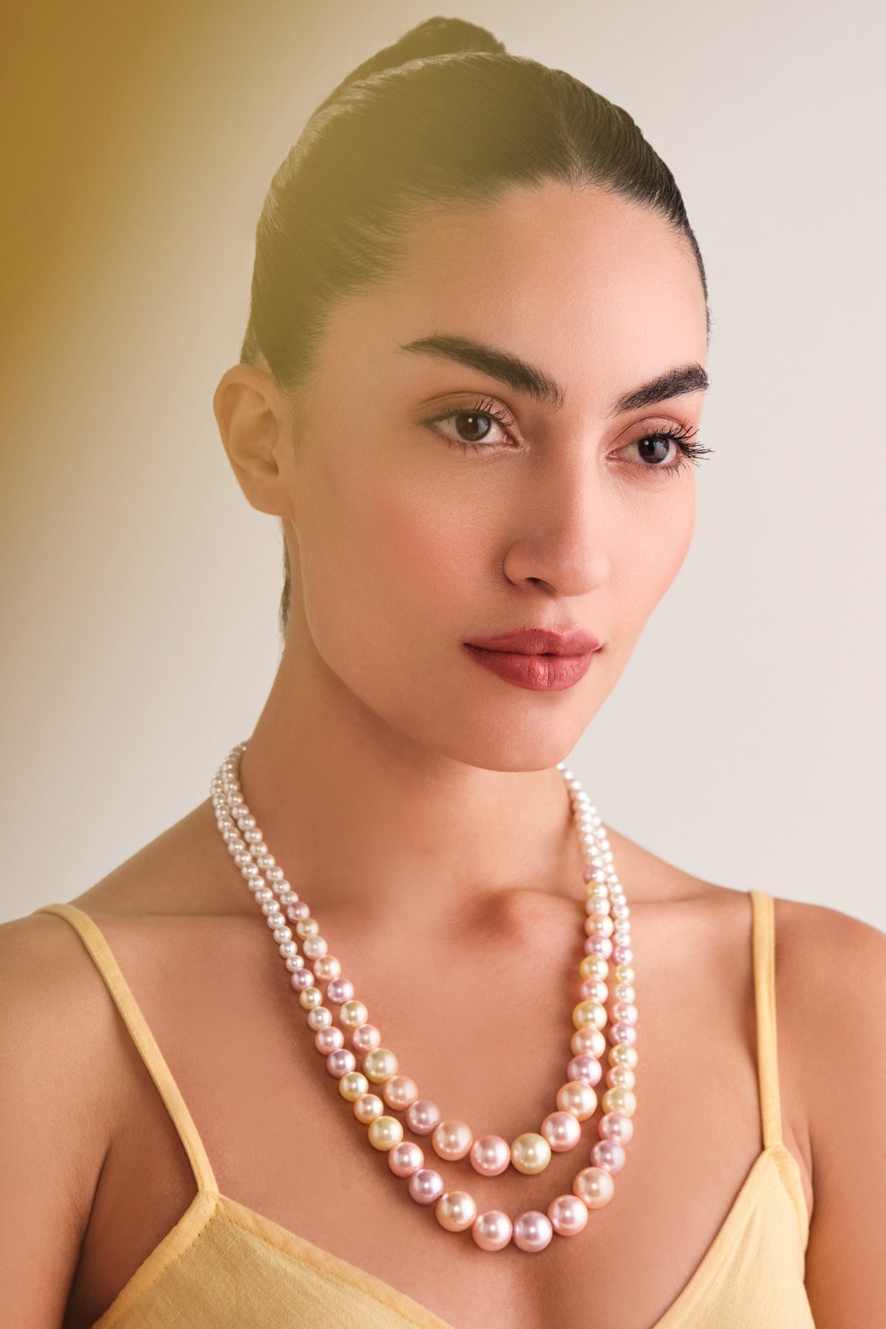 Double Layered Multicoloured Necklace