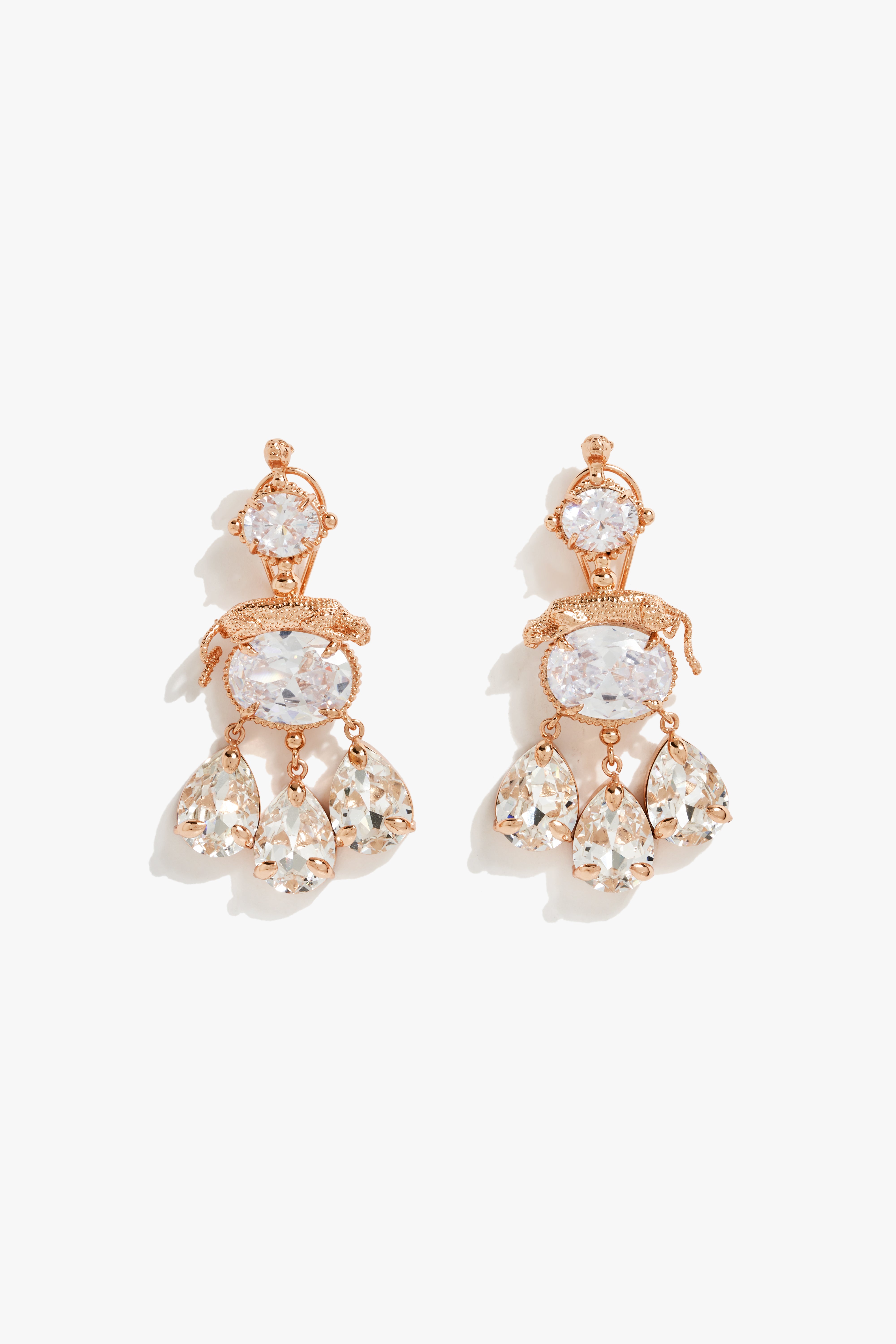 Leapord Crystal Drop Earrings