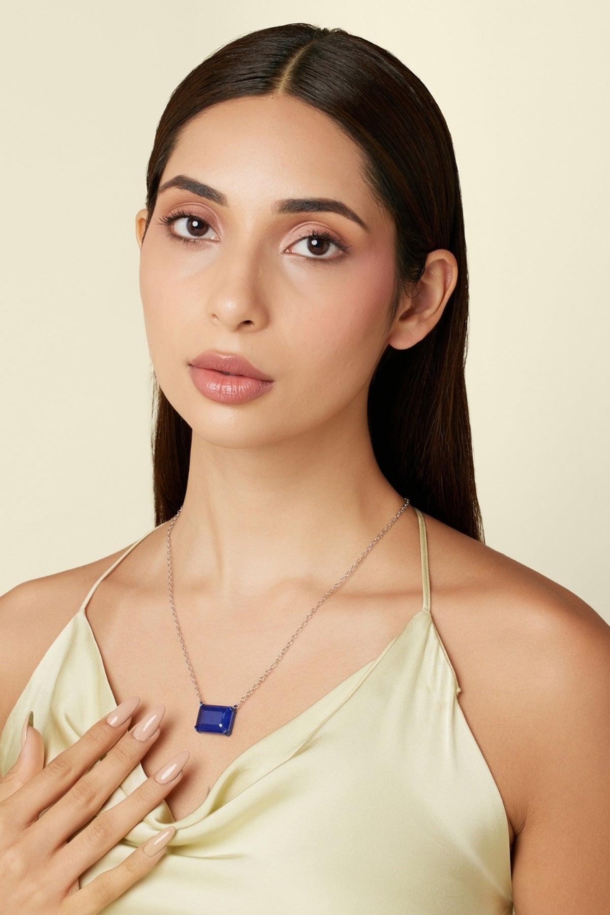 Sapphire Botox Pendant Necklace
