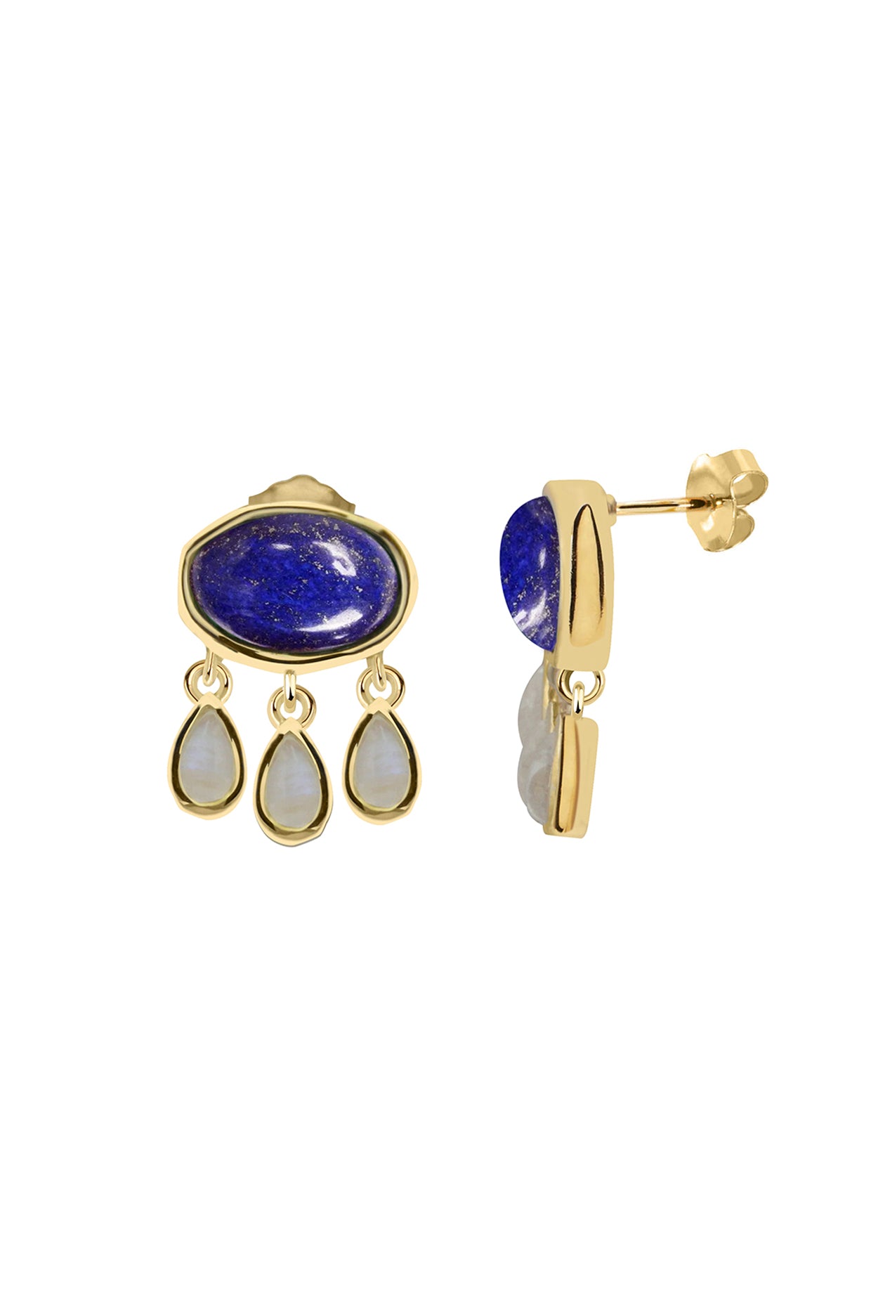 18Kt Gold Plated Lazura Bubble Drop Earrings
