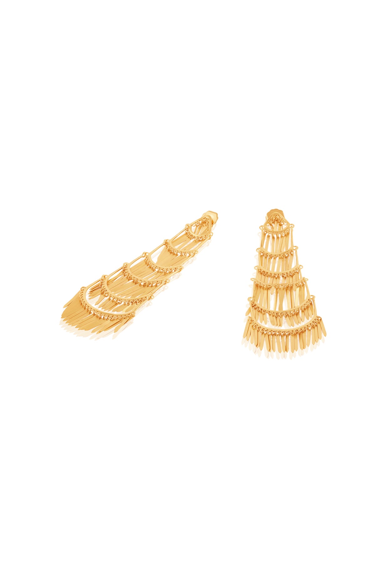 Atlântico Statement Danglers In 18Kt Gold Plated