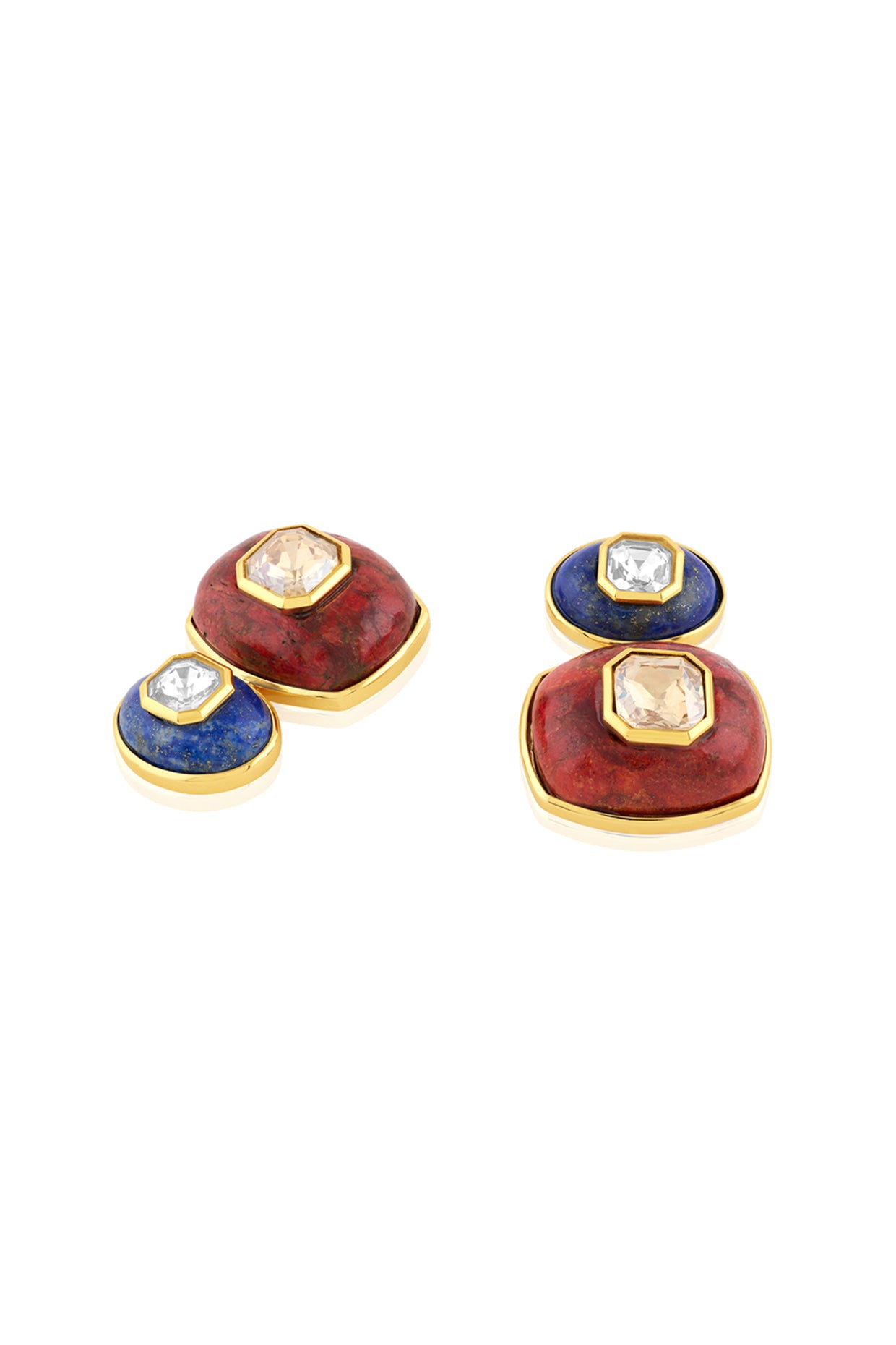 Arcana Mismatched Danglers 18kt Gold Plated