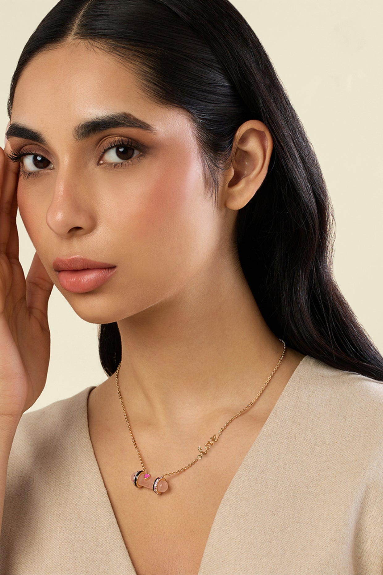 Heart of Light Necklace In Green plating