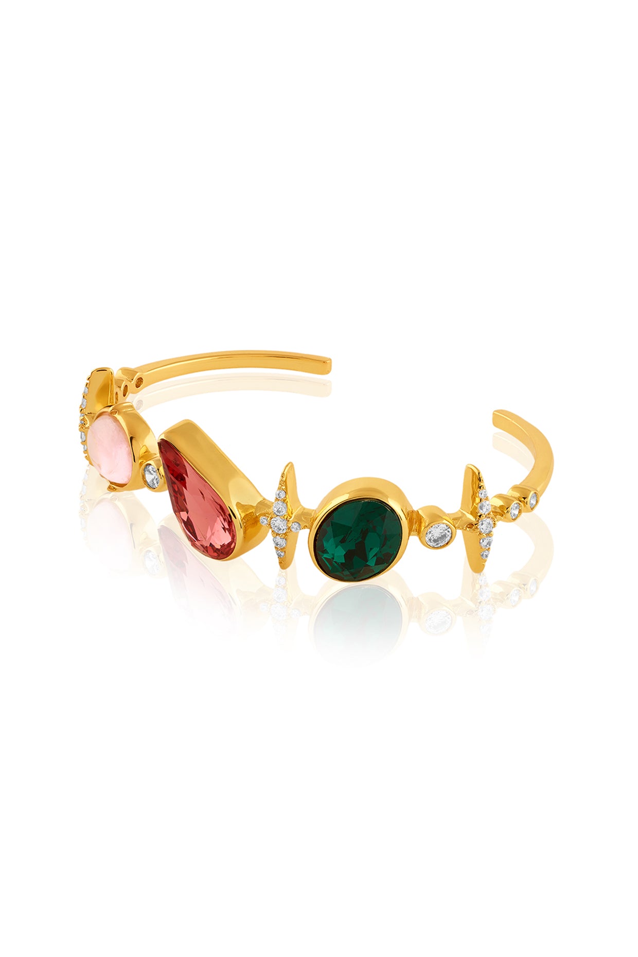 Radiara Cuff Bracelet In 18Kt Gold Plated