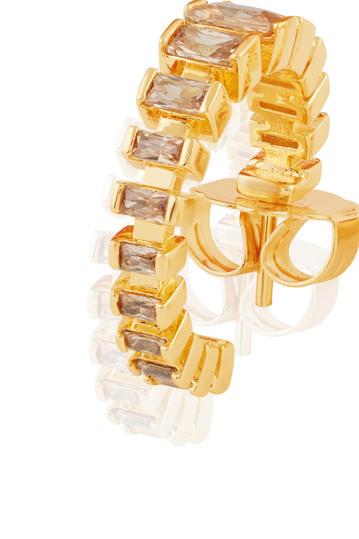 Solar Flare Hoops In 18kt Gold Plated