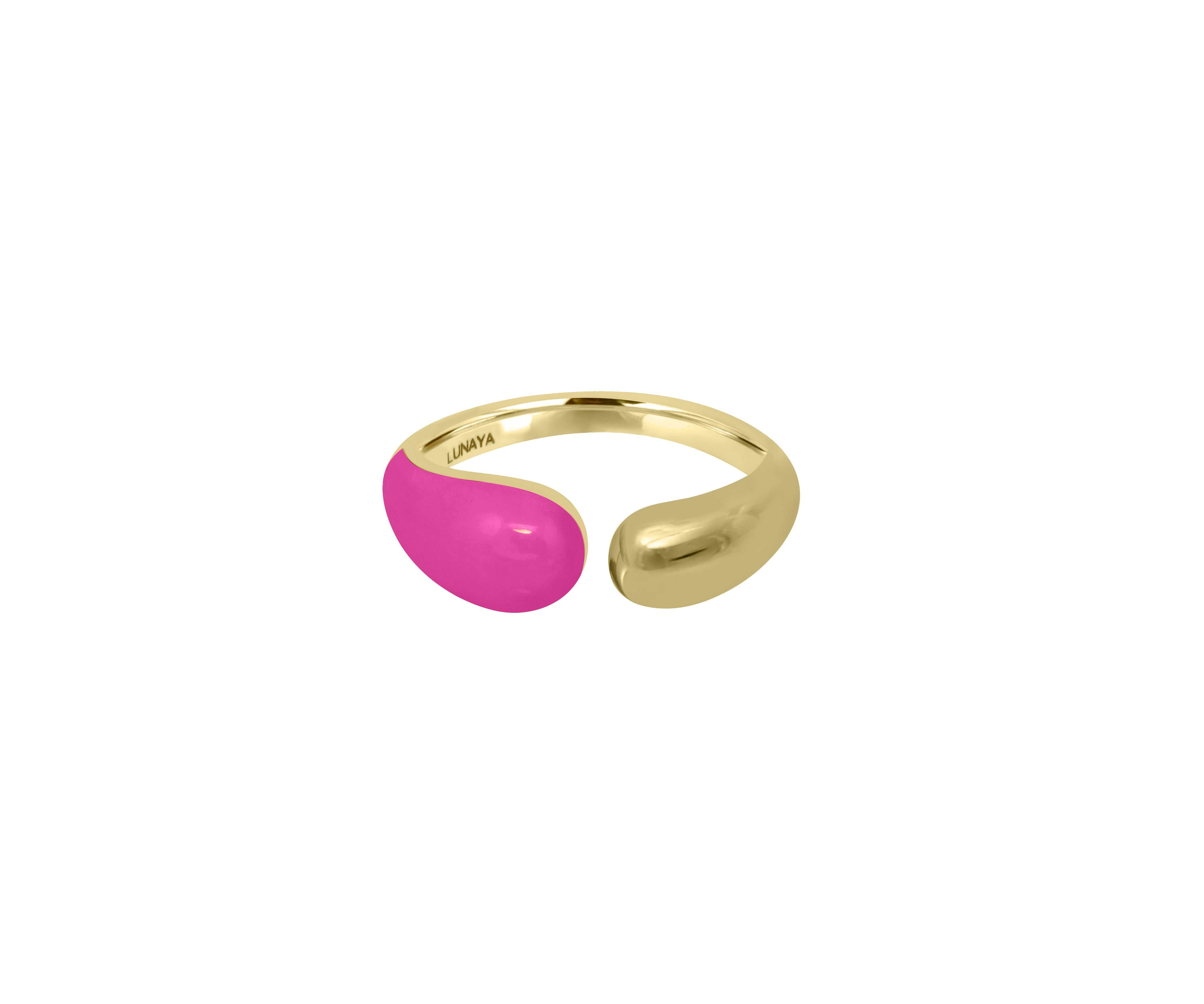 Gold & Hot Pink Glossed Ring