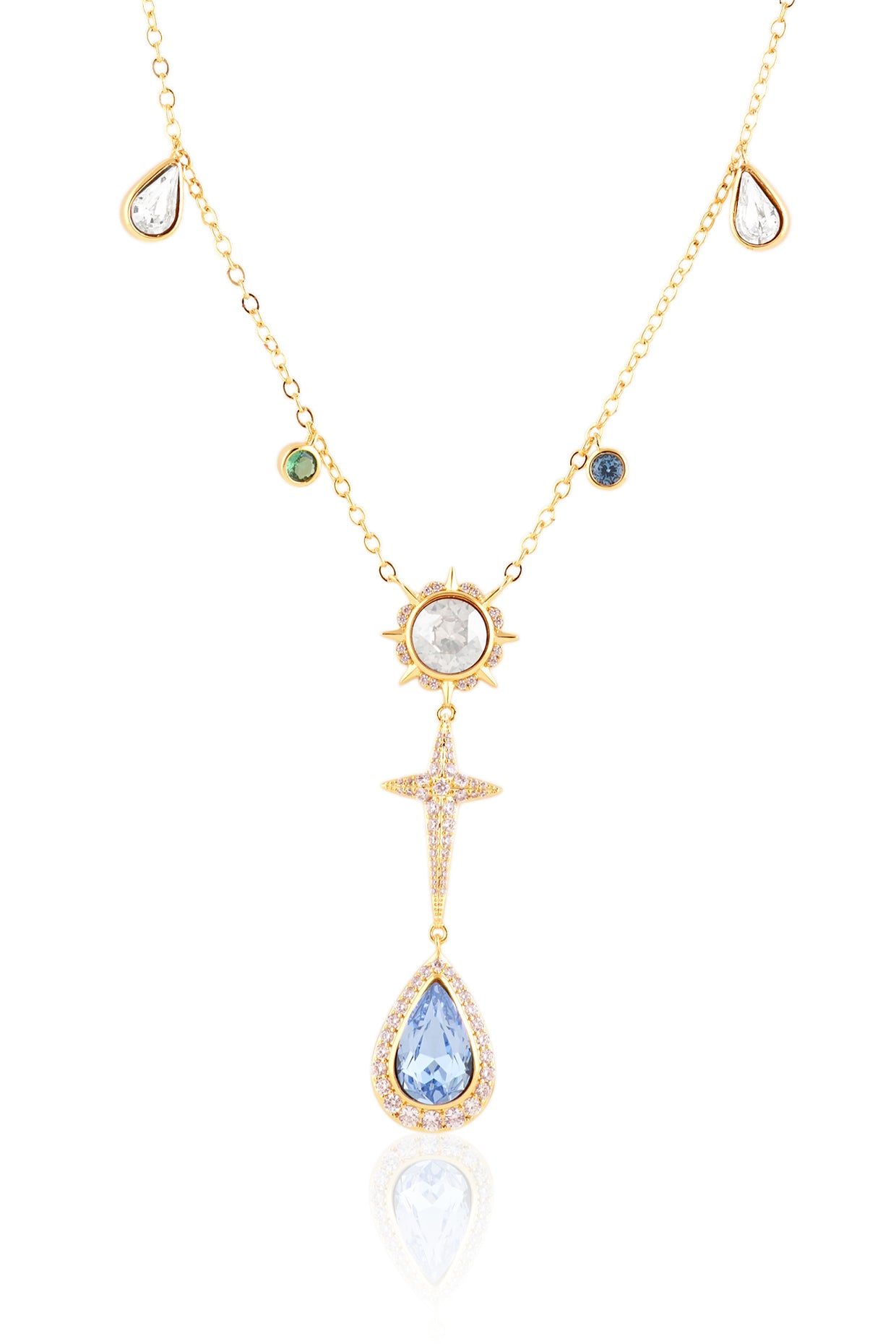 Zephyra Y Necklace 18kt Gold Plated