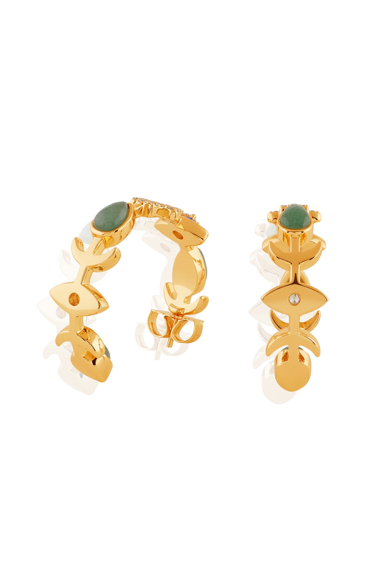 Soul Shield Dangler Earrings In 18kt Gold Plated