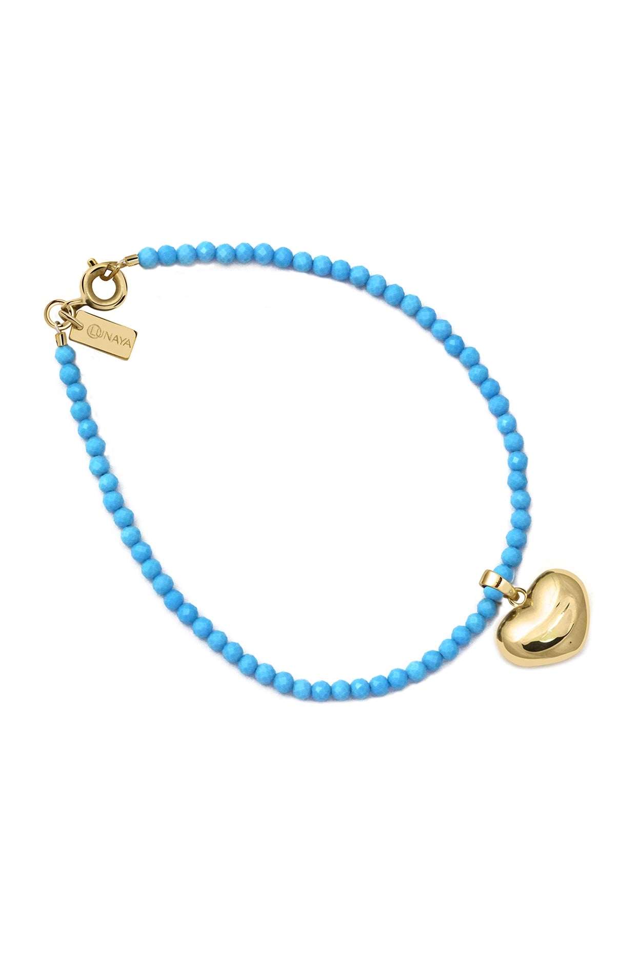 18Kt Gold Plated Turquoise Beaded Bracelet