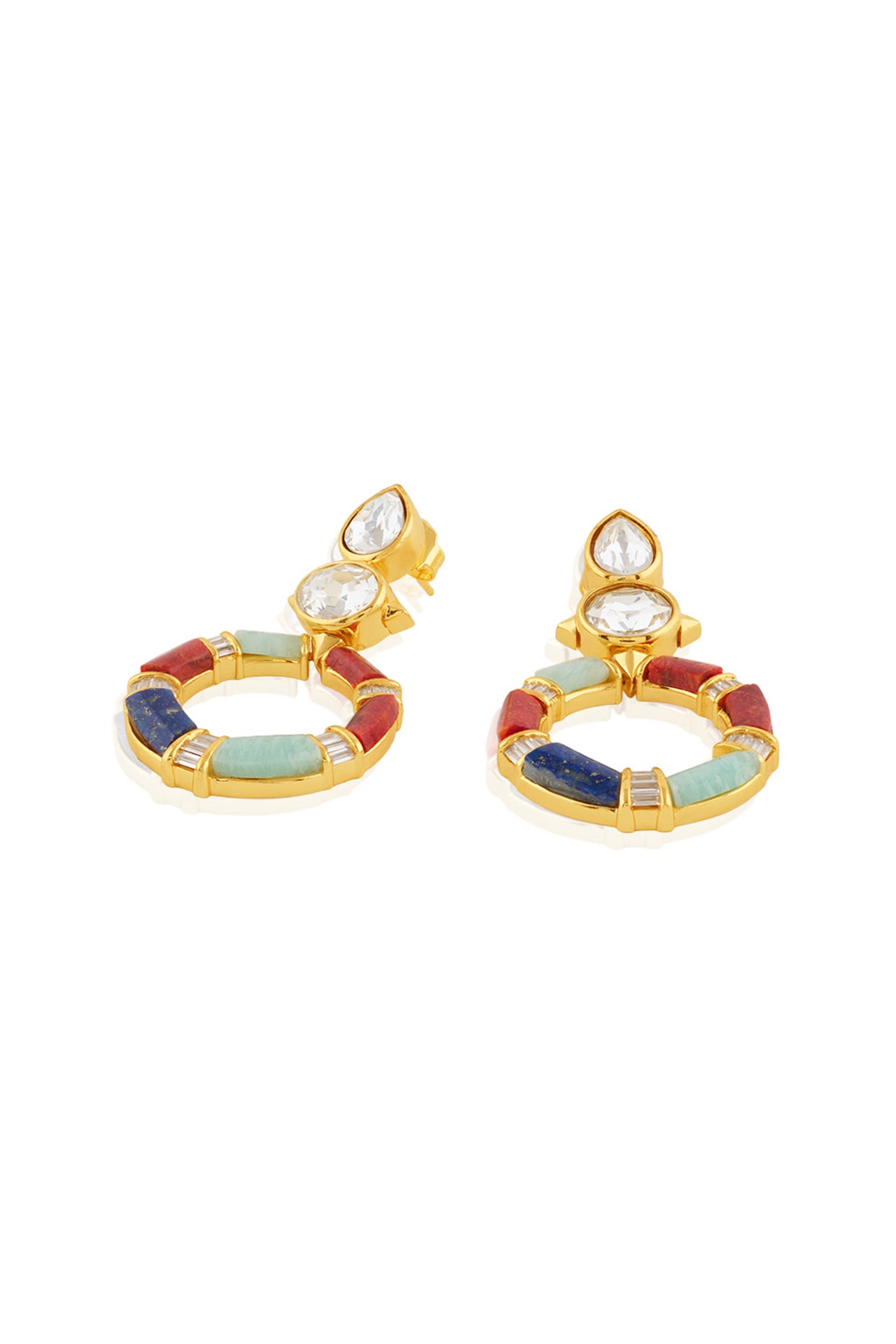 Vaedra Statement Danglers 18kt Gold Plated