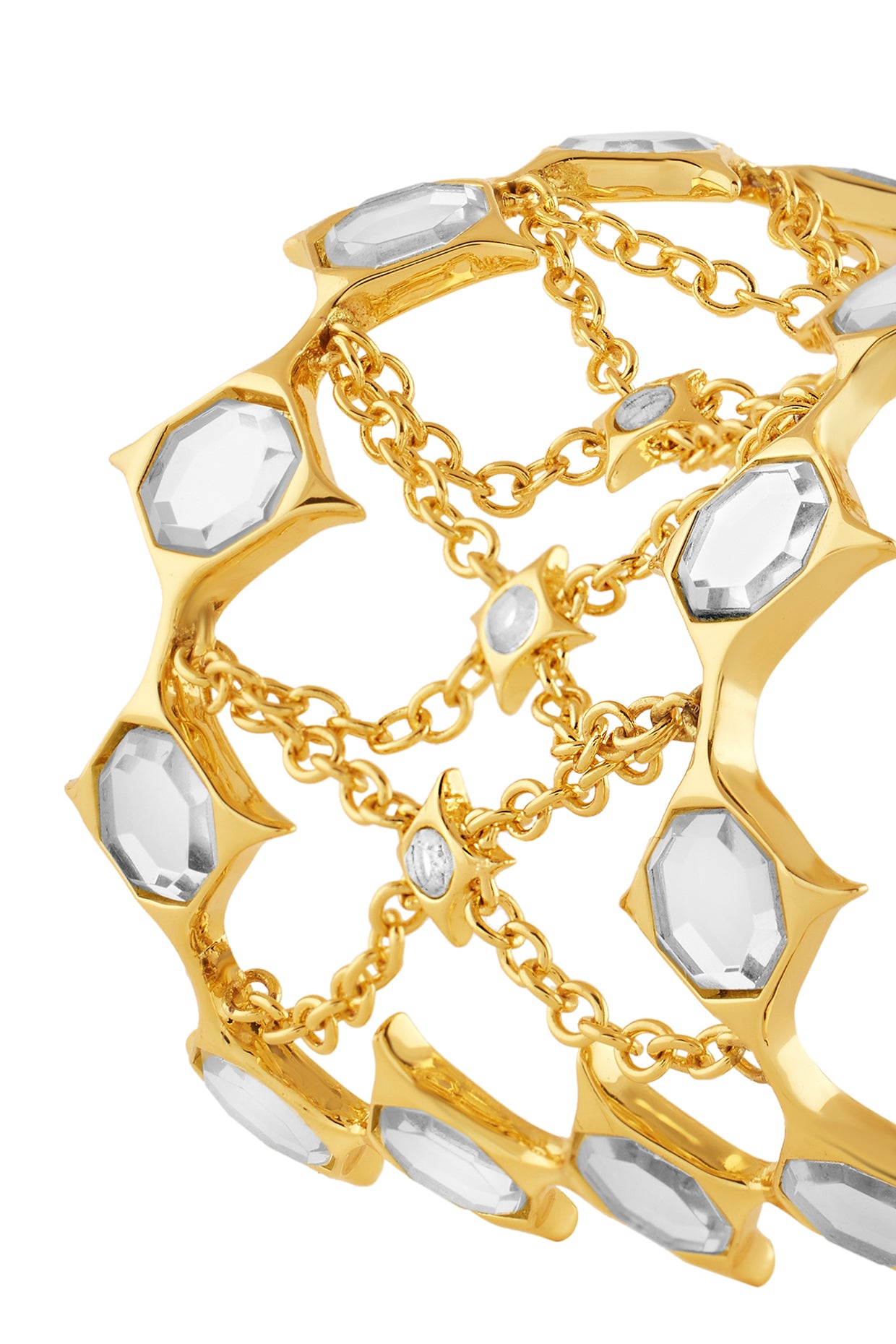 Angel Dust Mirror Statement Cuff 18Kt Gold Plated