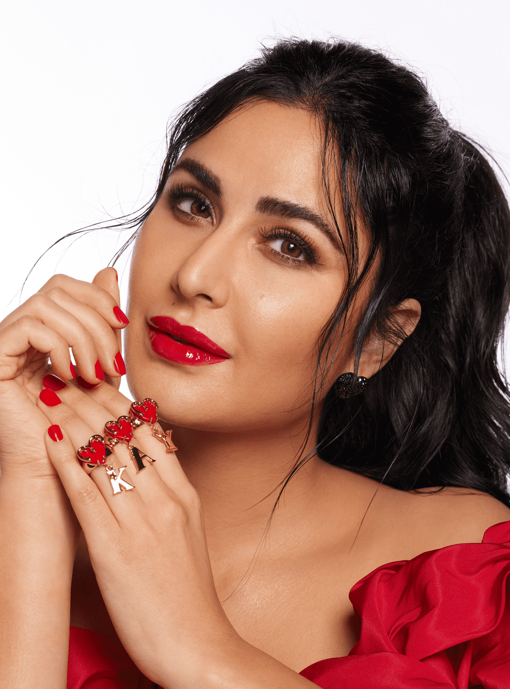 22kt Gold Plated Initial Heart Ring