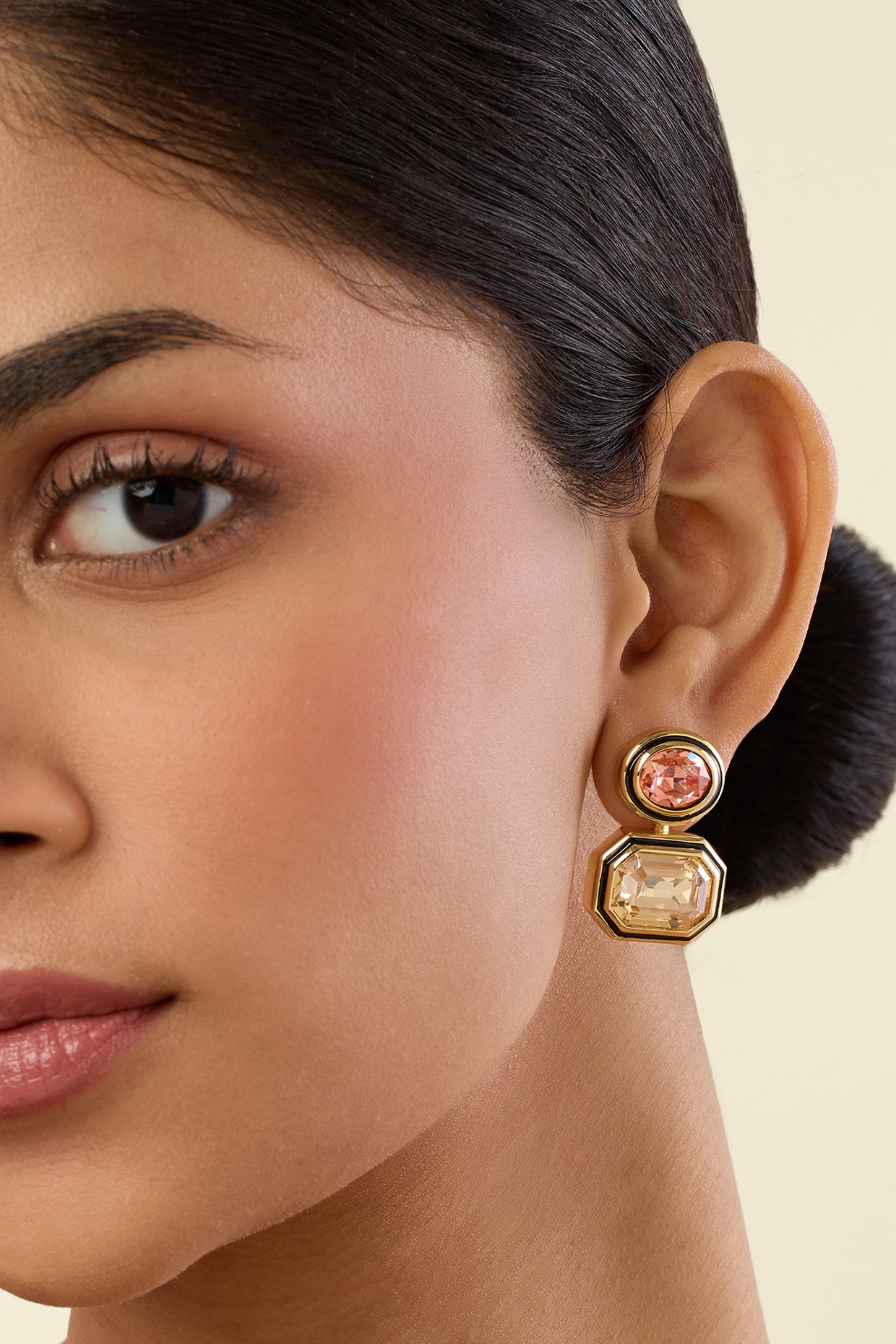 Equinox Mismatched Danglers 18kt Gold Plated