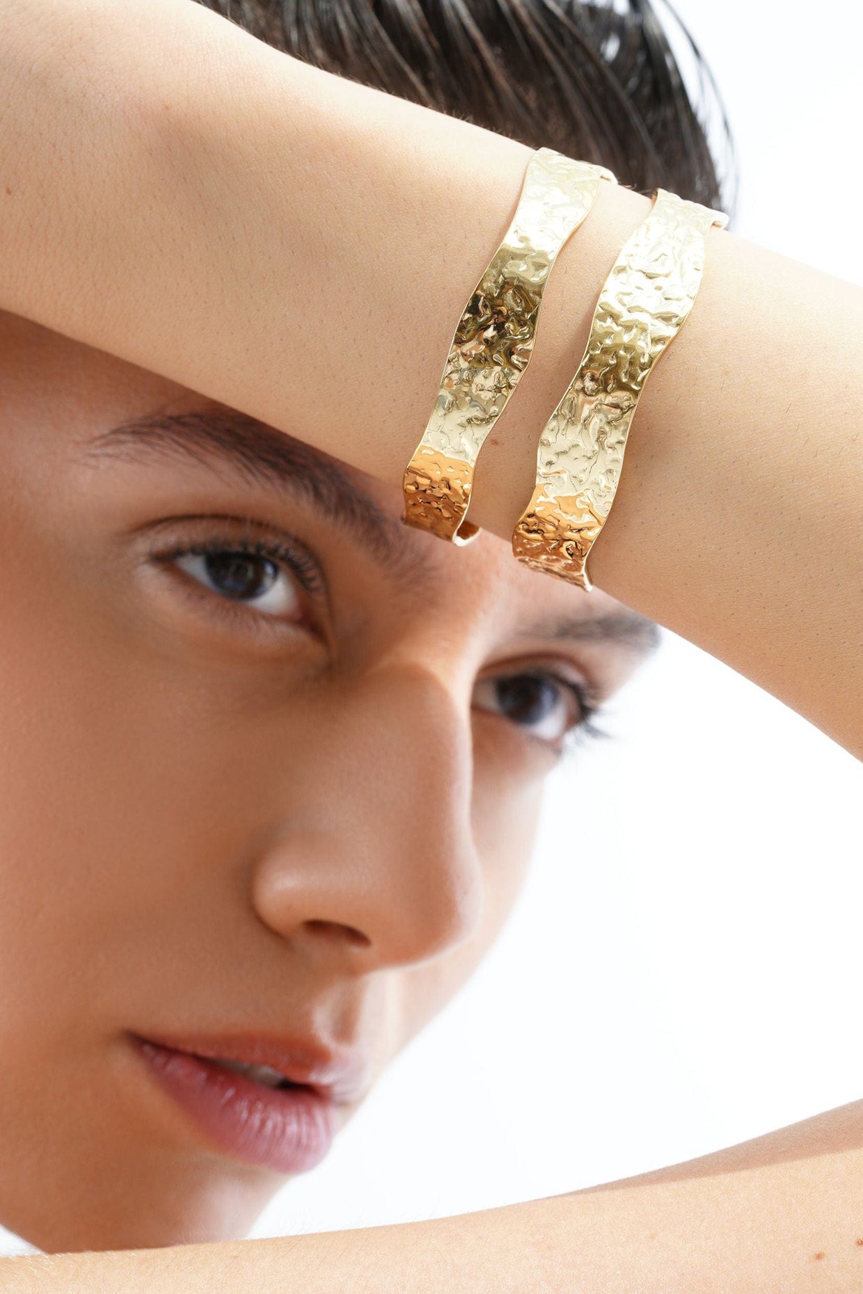 18Kt Gold Plated Monolith Cuff