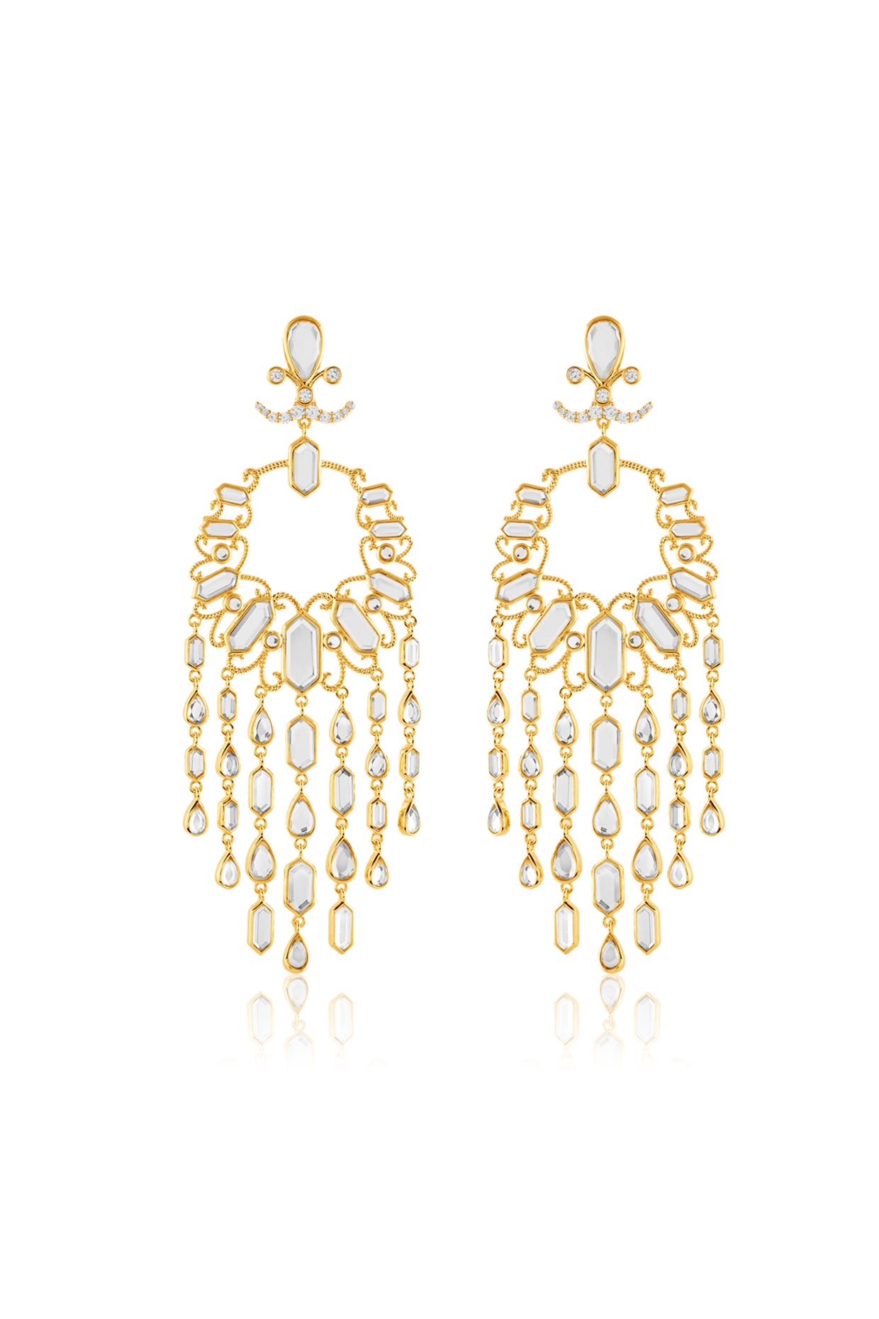 Lisboa Statement Moon Baalis In 18Kt Gold Plated