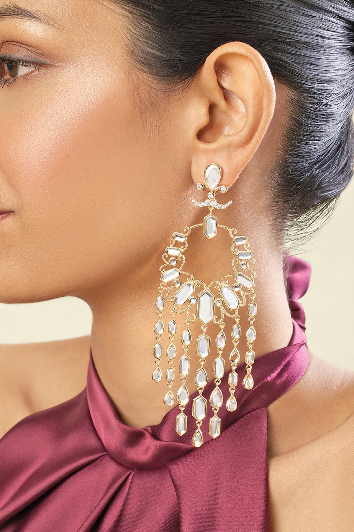 Lisboa Statement Moon Baalis In 18Kt Gold Plated