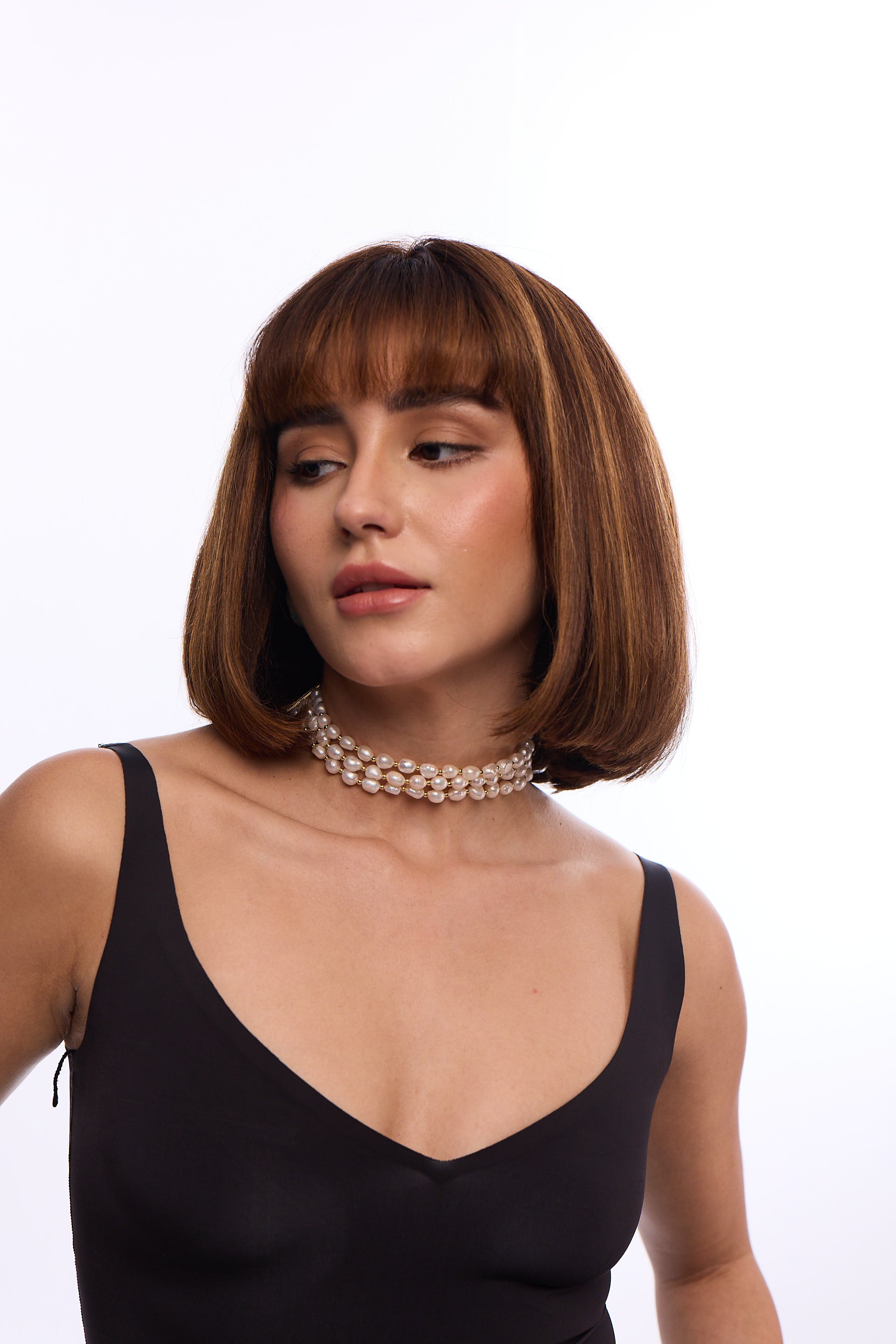 Baroque Bandel Choker - White