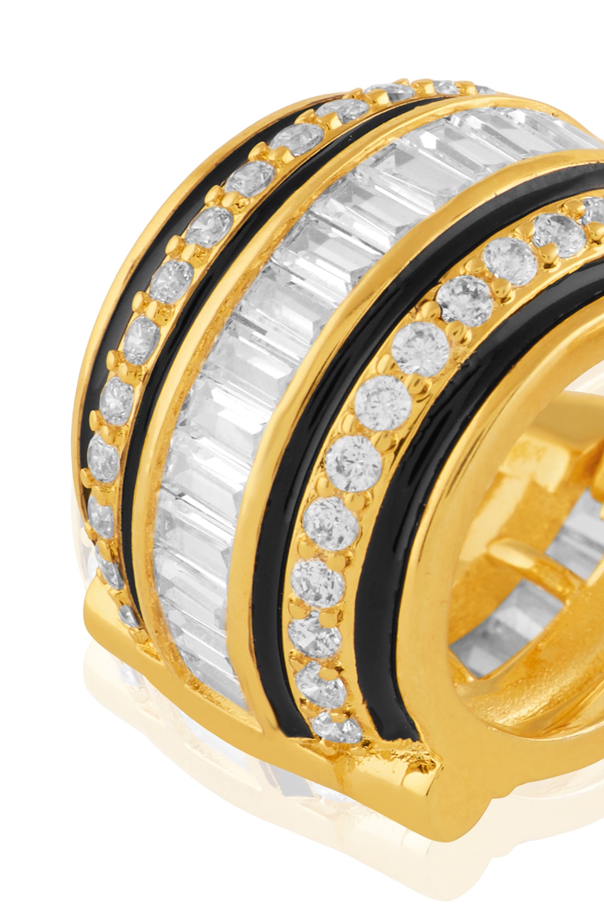 Mirage Huggie Hoops In 18Kt Gold Plated