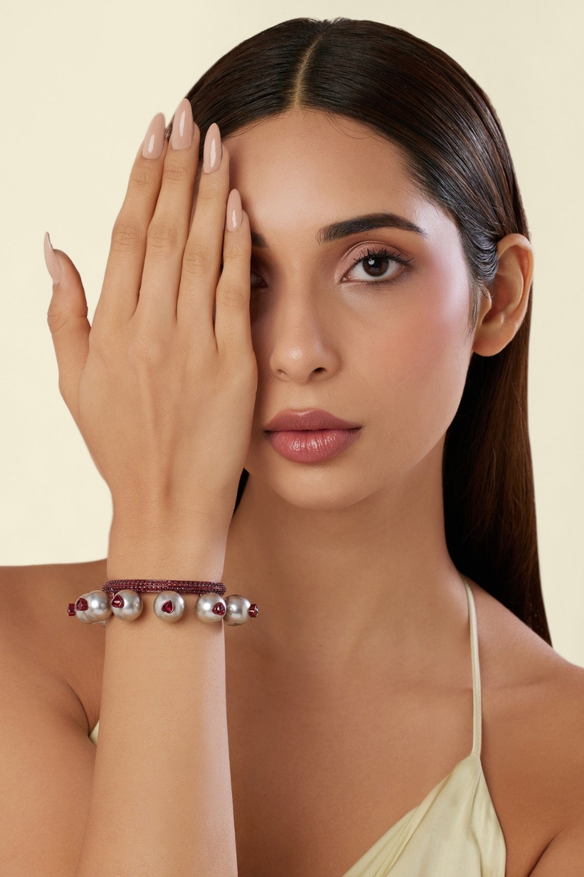 Regency Pearl Ruby Cuff