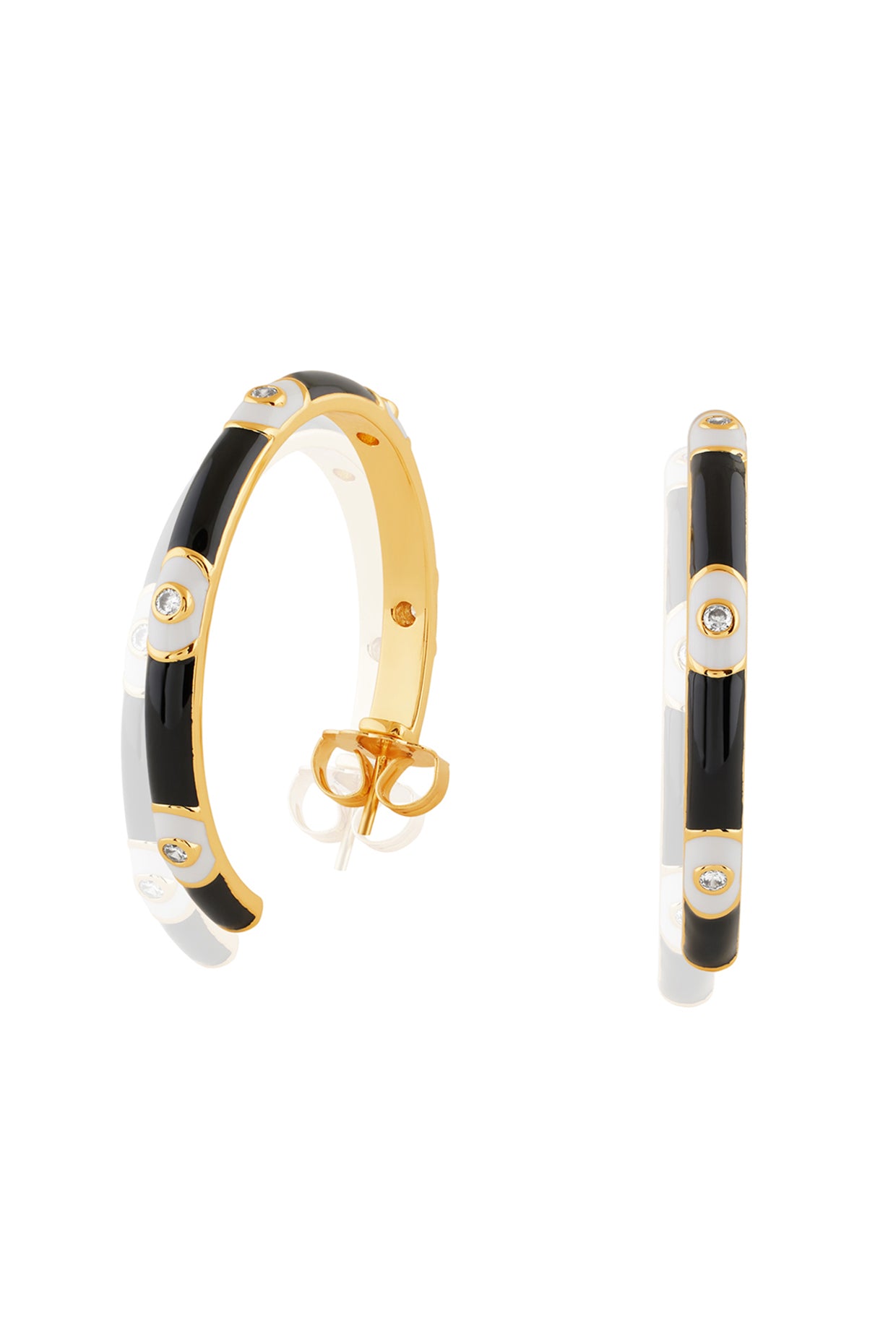 Eclipse Eye Hoops In 18kt Gold Plated