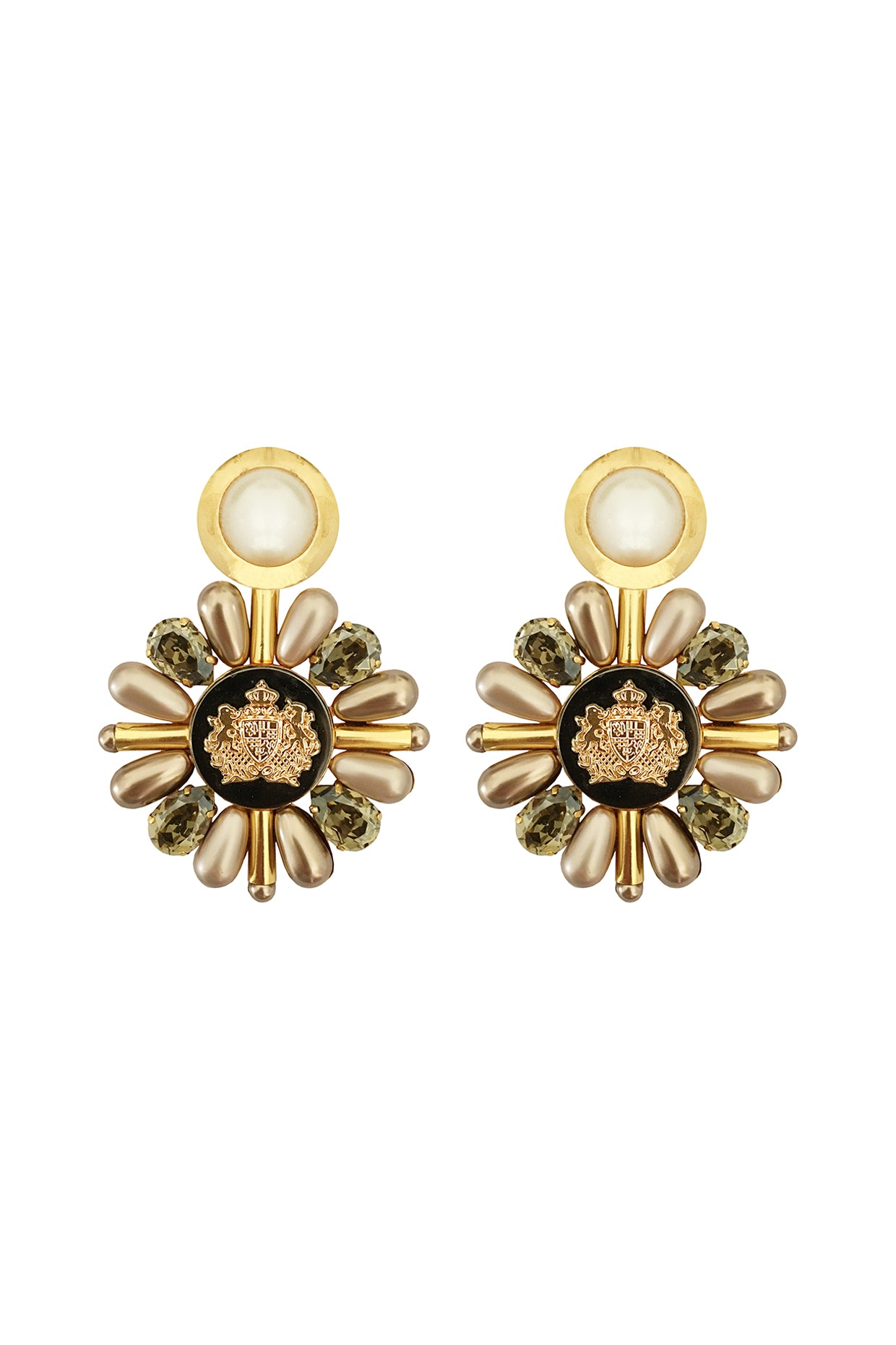 Elizabeth Blush Pearl Danglers