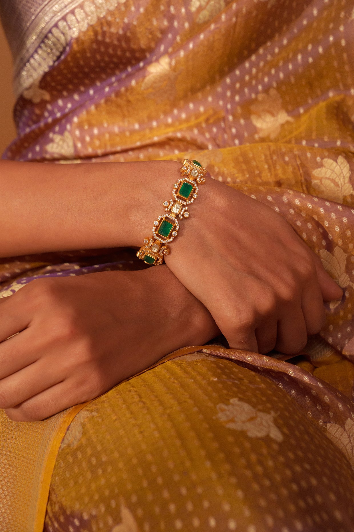 Piyali Green Moissanite Bracelet