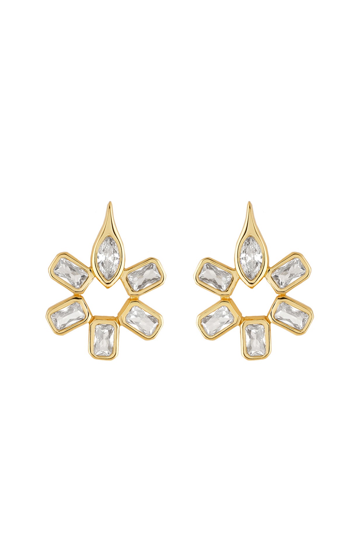 18Kt Gold Plated Punk Tennis Studs