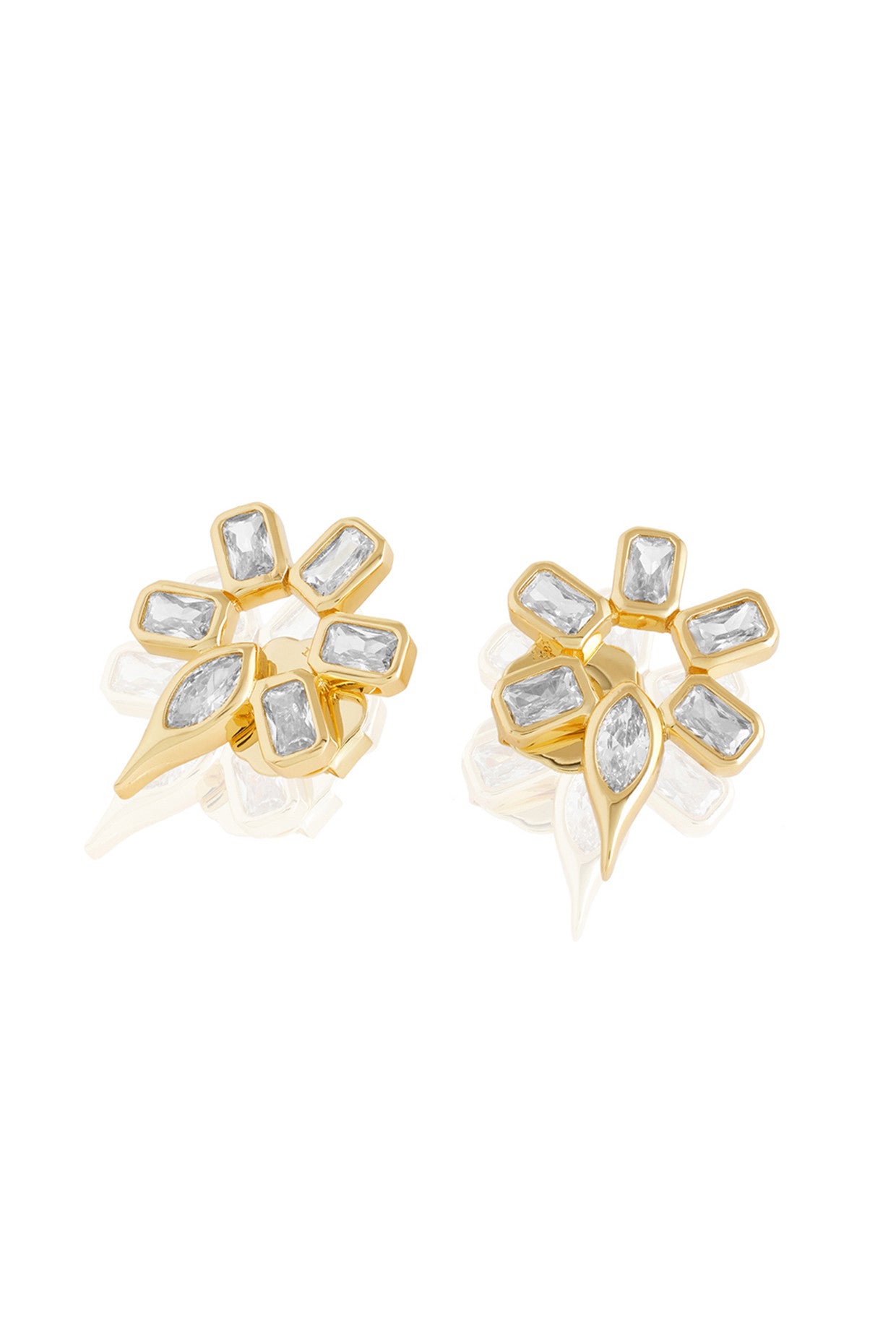 18Kt Gold Plated Punk Tennis Studs