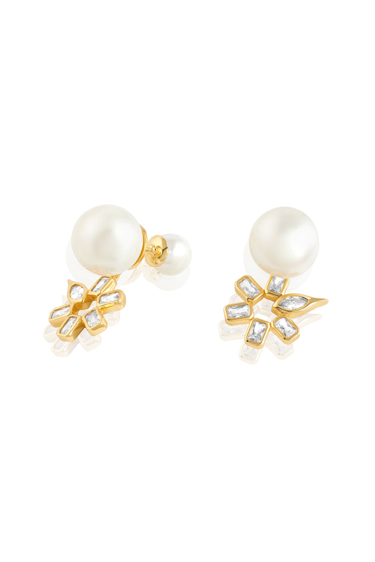 18Kt Gold Plated Punk Tennis Danglers