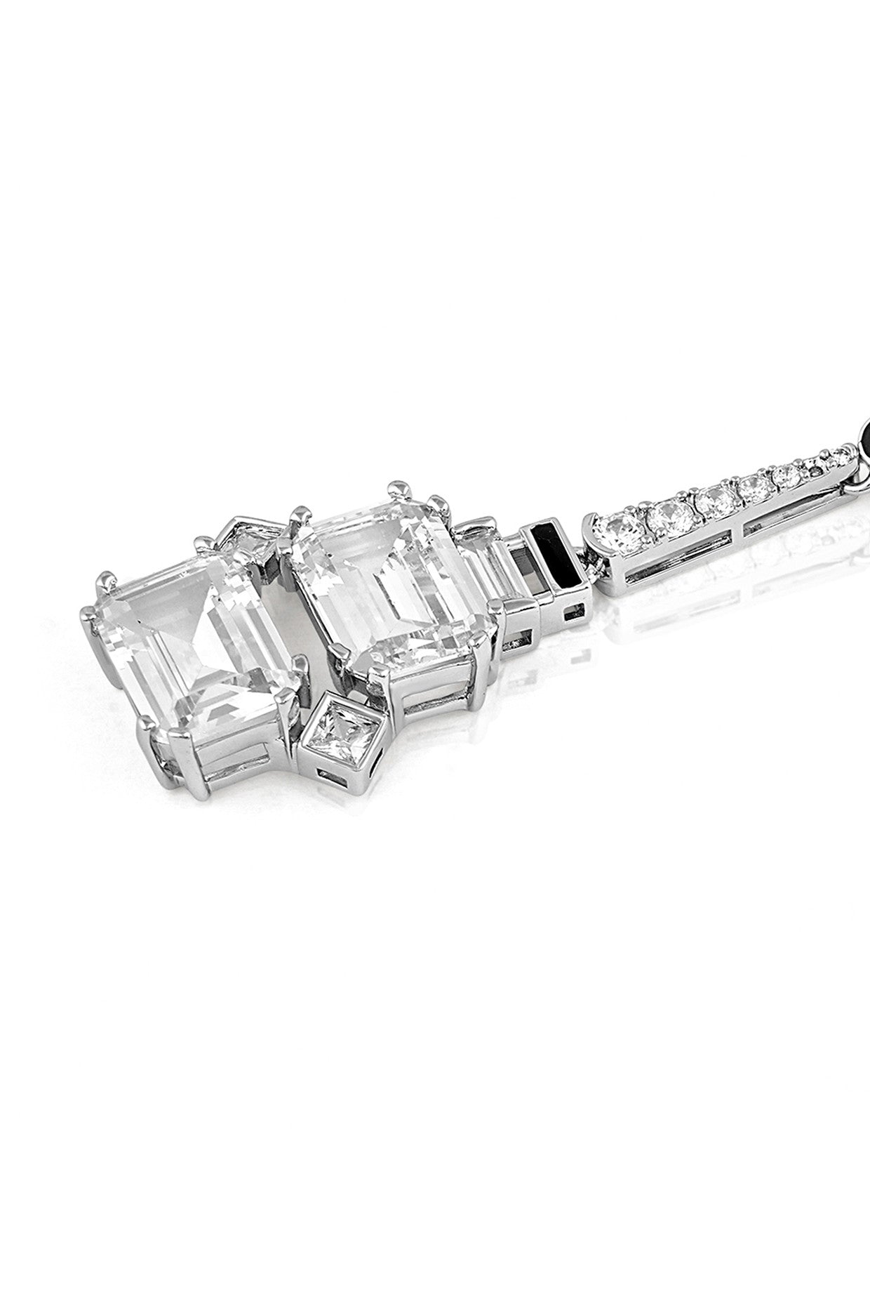 Enamel Diamond Dangler Earrings