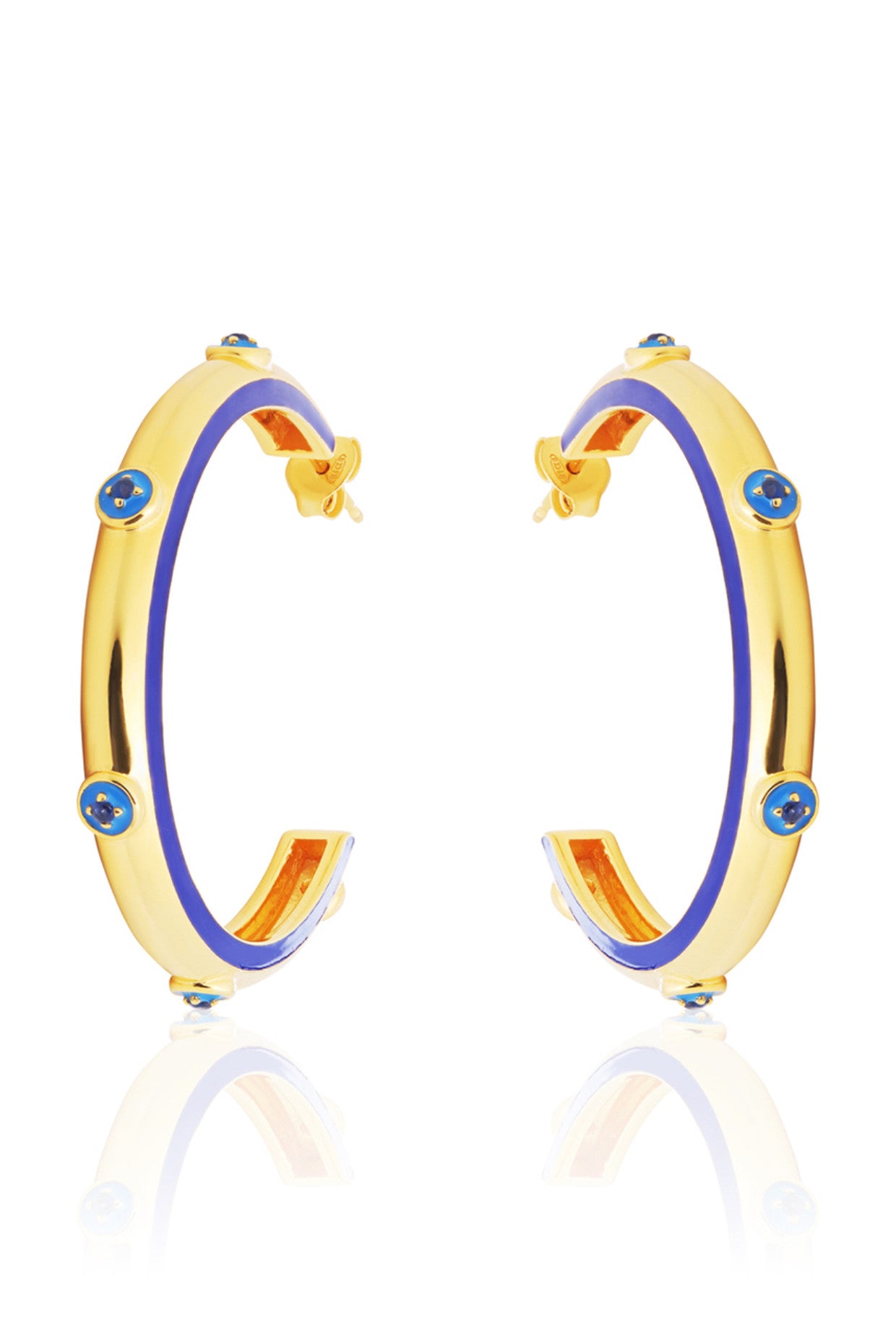 Evil Eye Gold Hoops