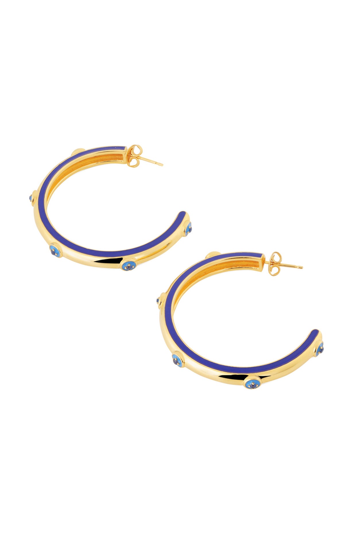 Evil Eye Gold Hoops