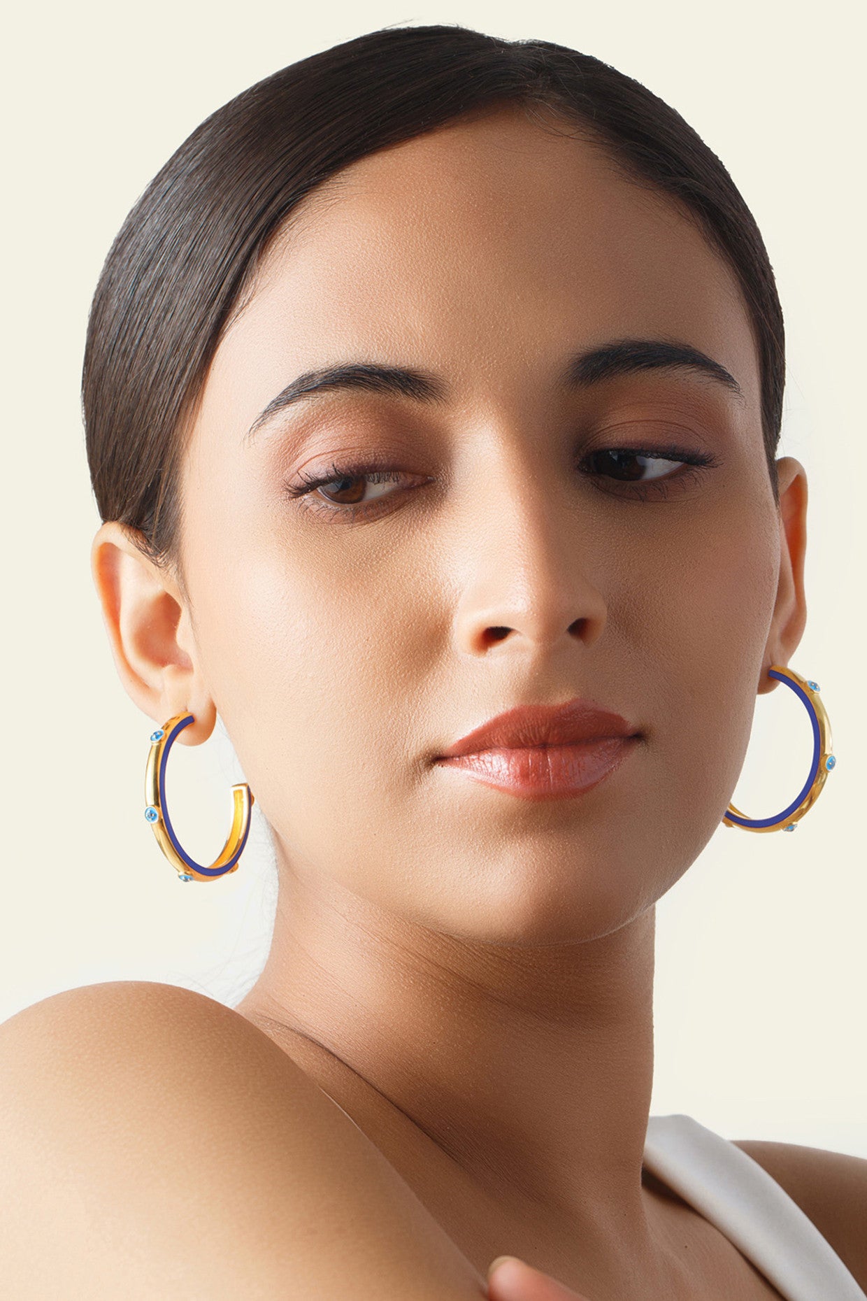 Evil Eye Gold Hoops