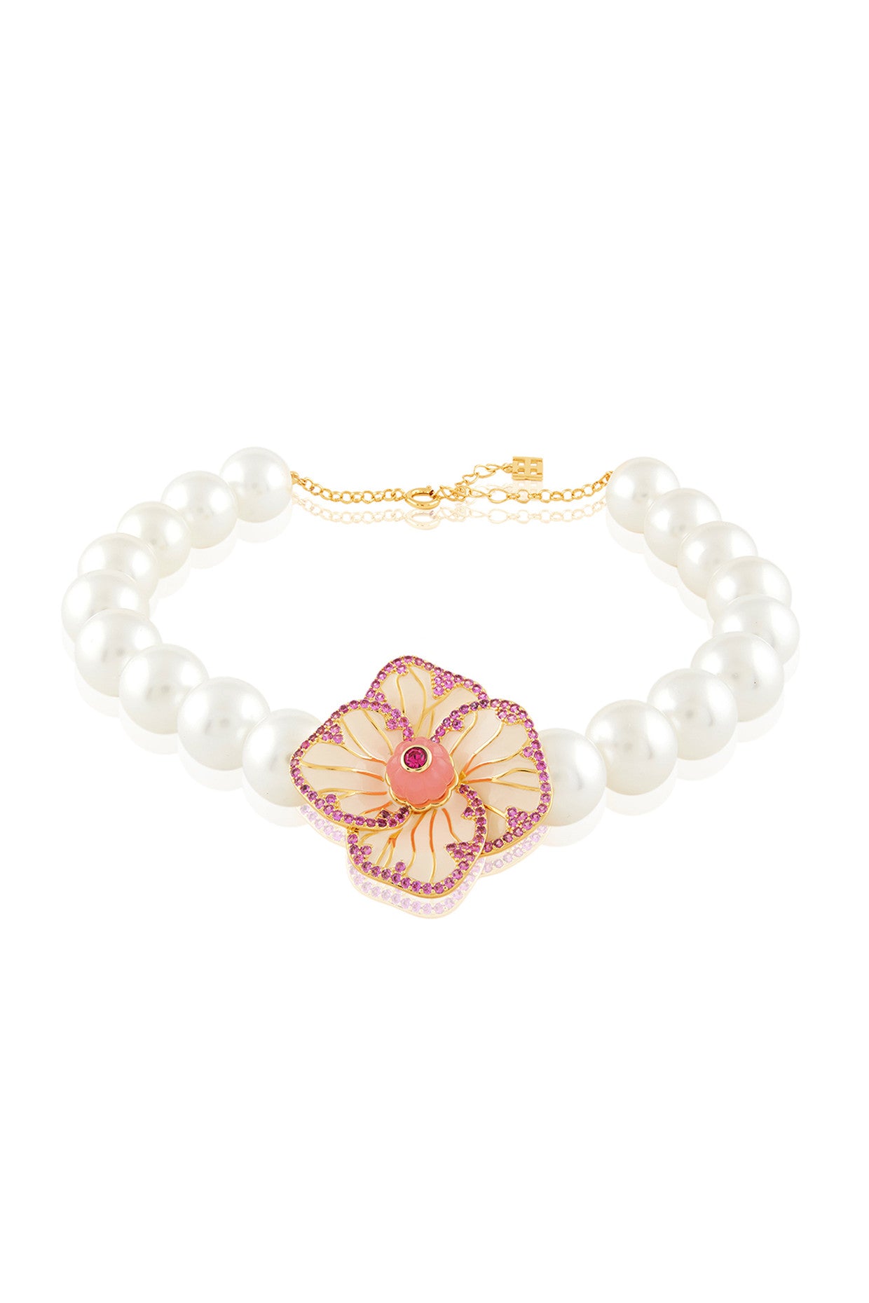 Floral Symphony Choker Necklace 18Kt Gold Plated