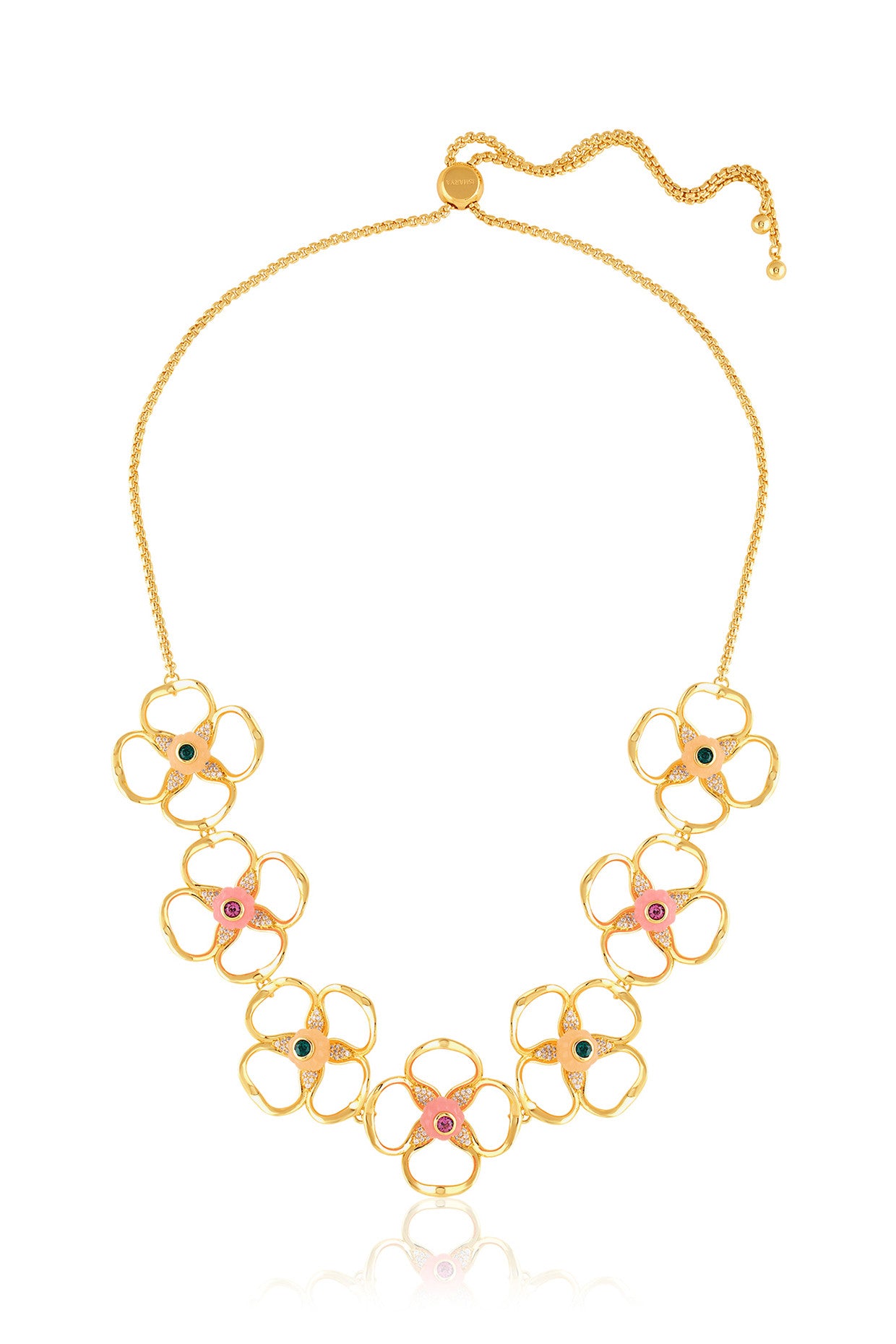 Garden Bloom Choker Necklace 18Kt Gold Plated