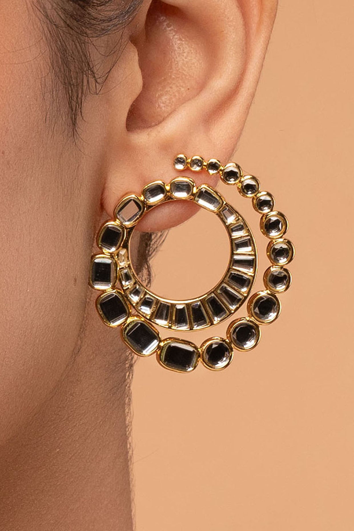 Glimmer Orange Peel Earrings