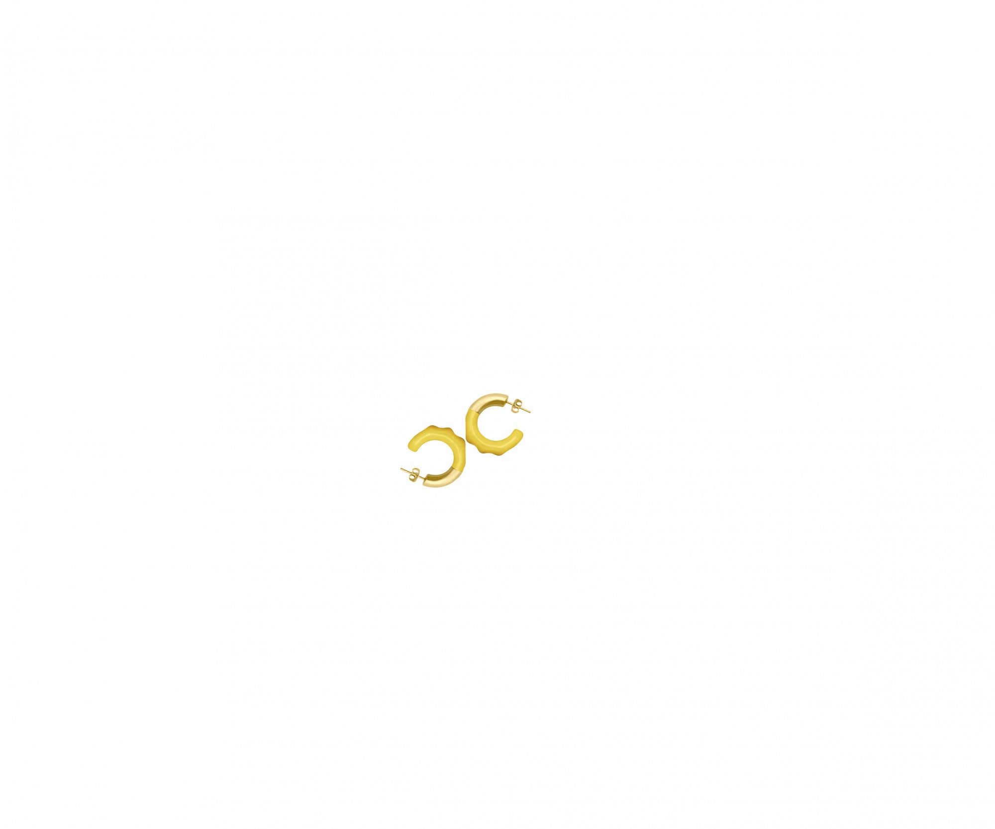 Gold & Yellow Glossed Hoops