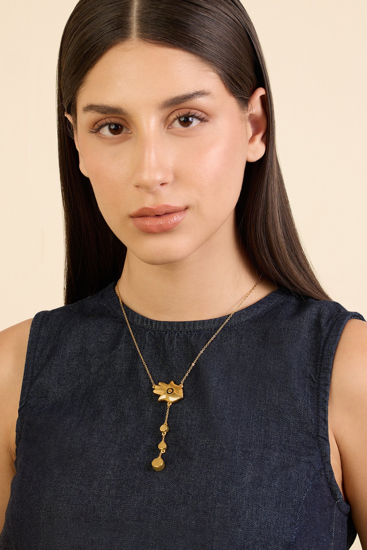 Gold Hamsa Lariat